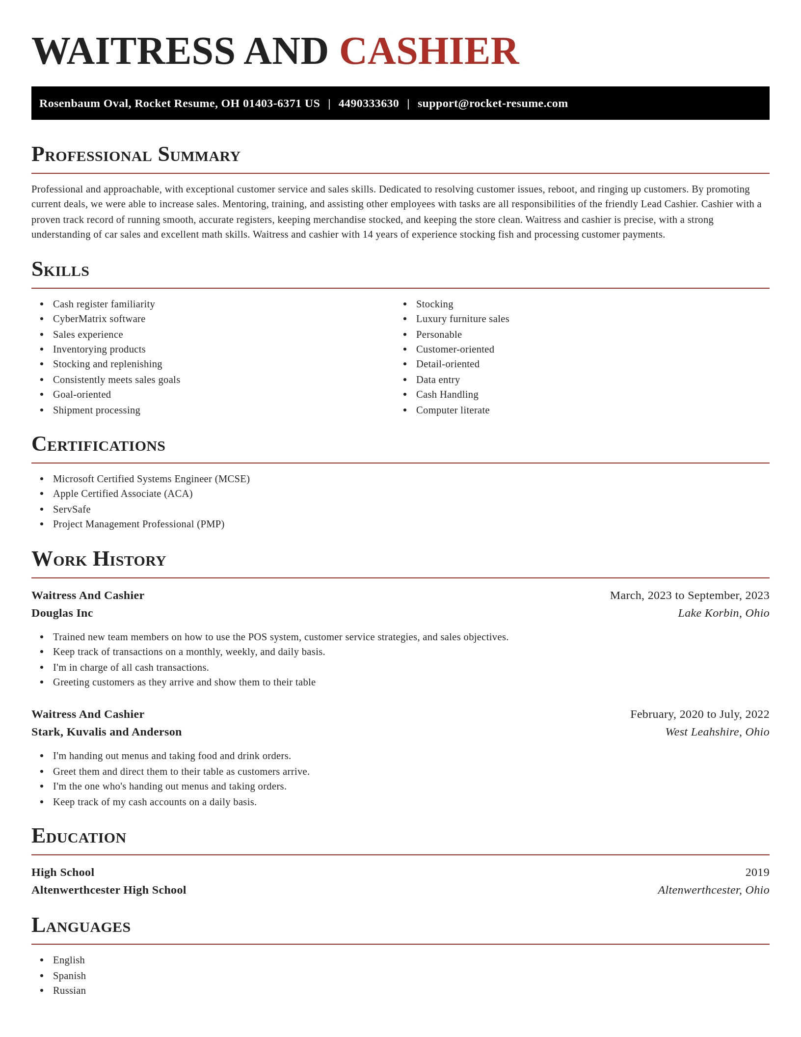 Exquisite resume template