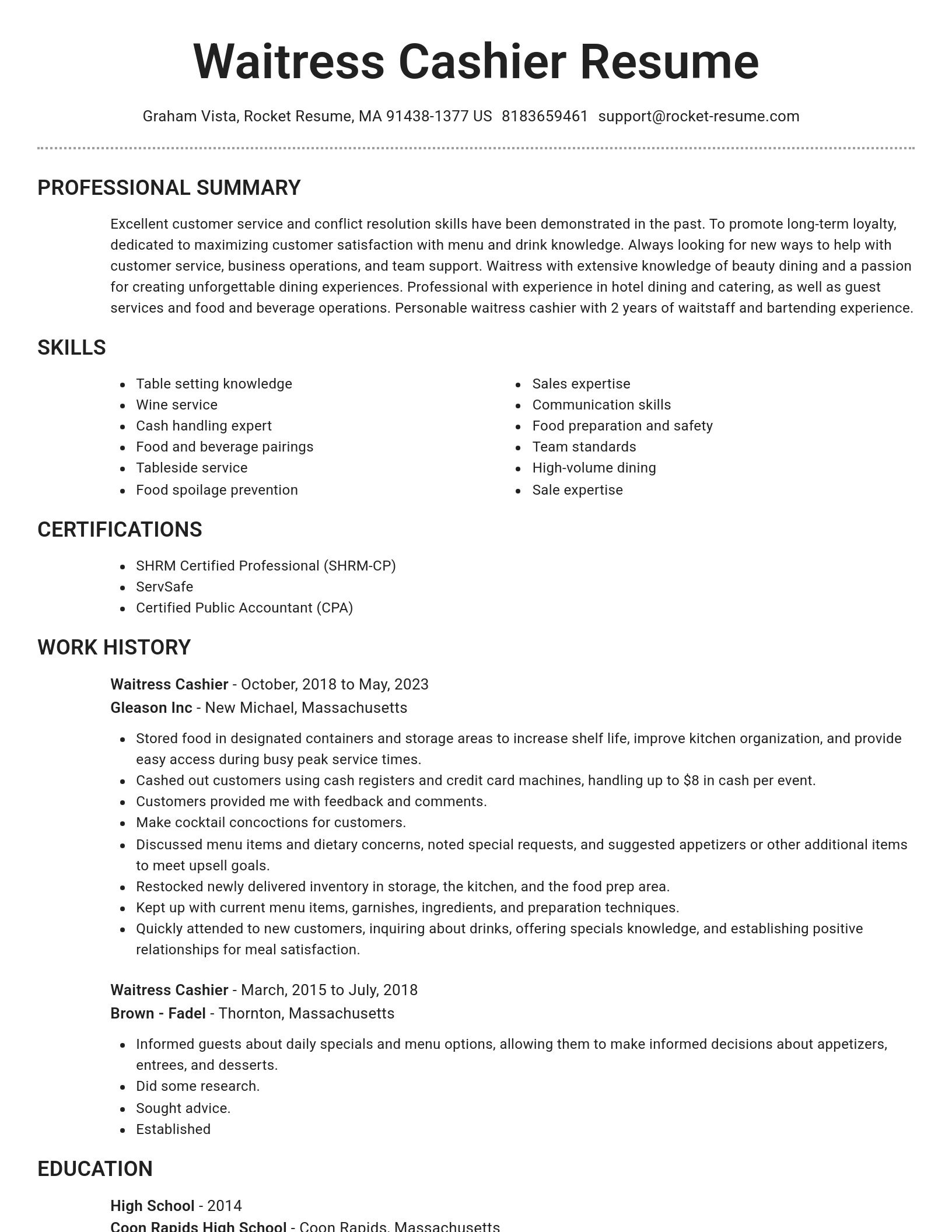 Brilliant resume template