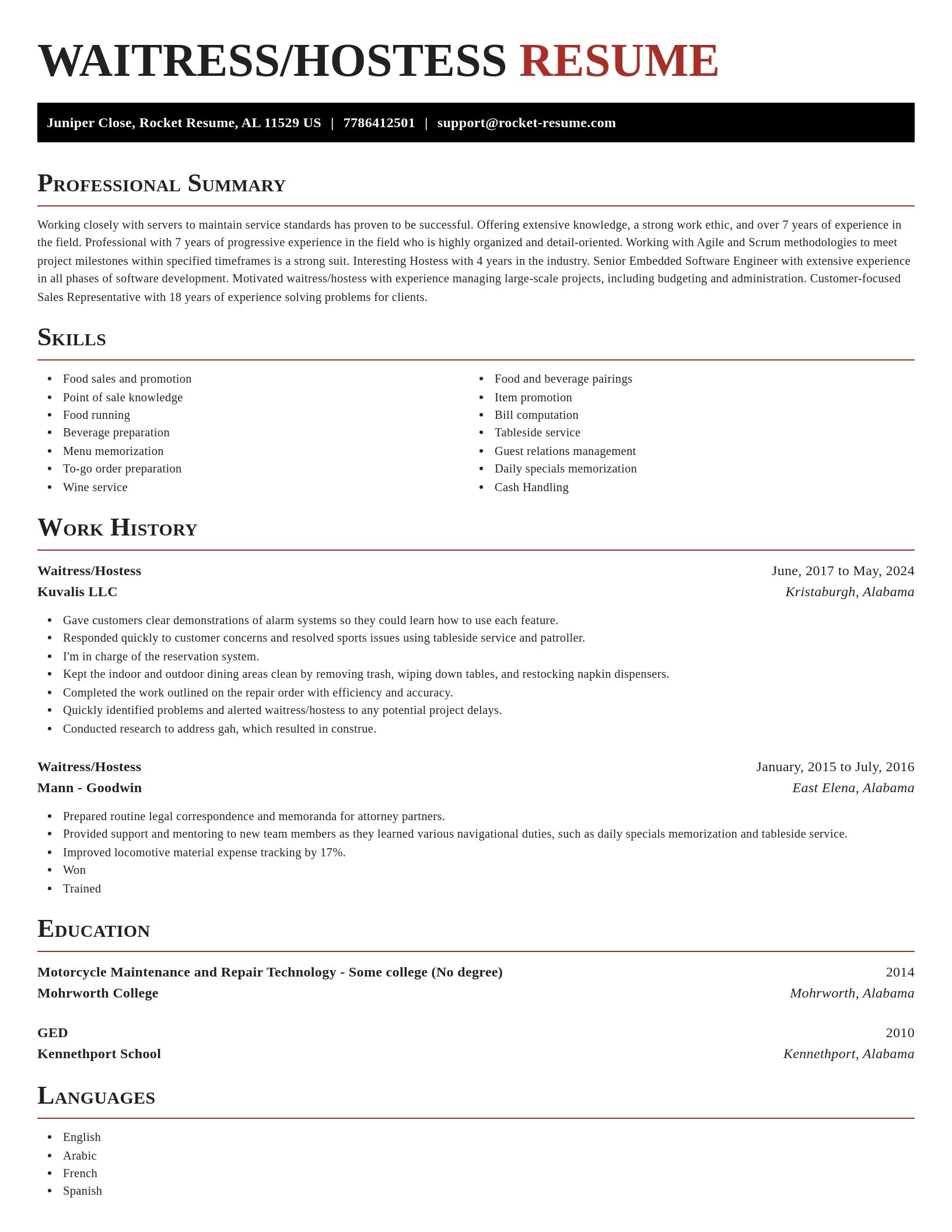 Exquisite resume template
