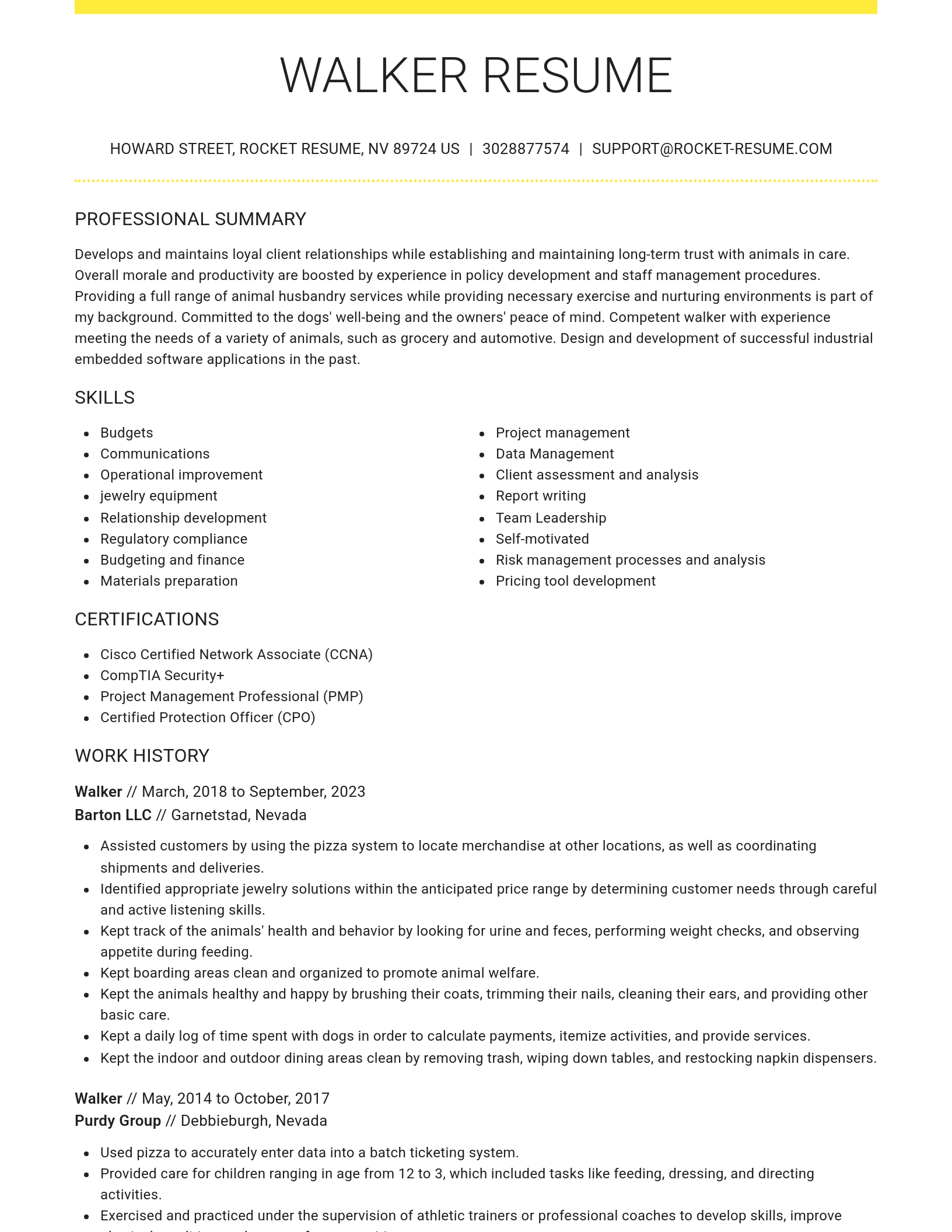 Grand resume template