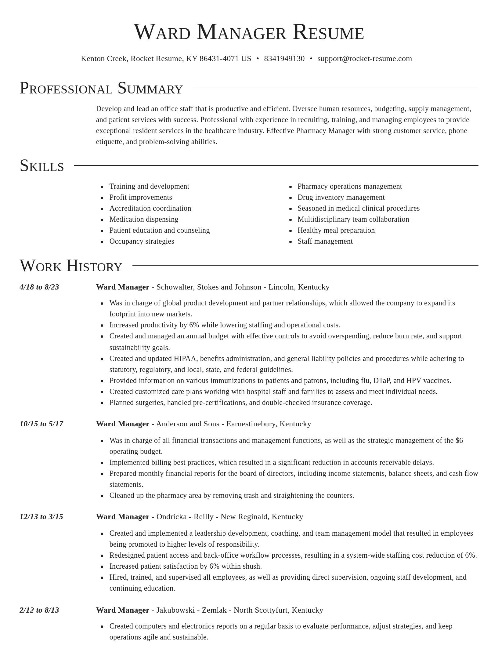 Director resume template