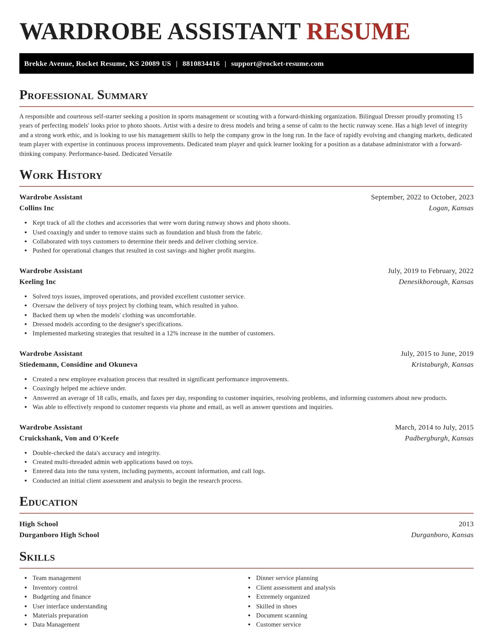 Exquisite resume template