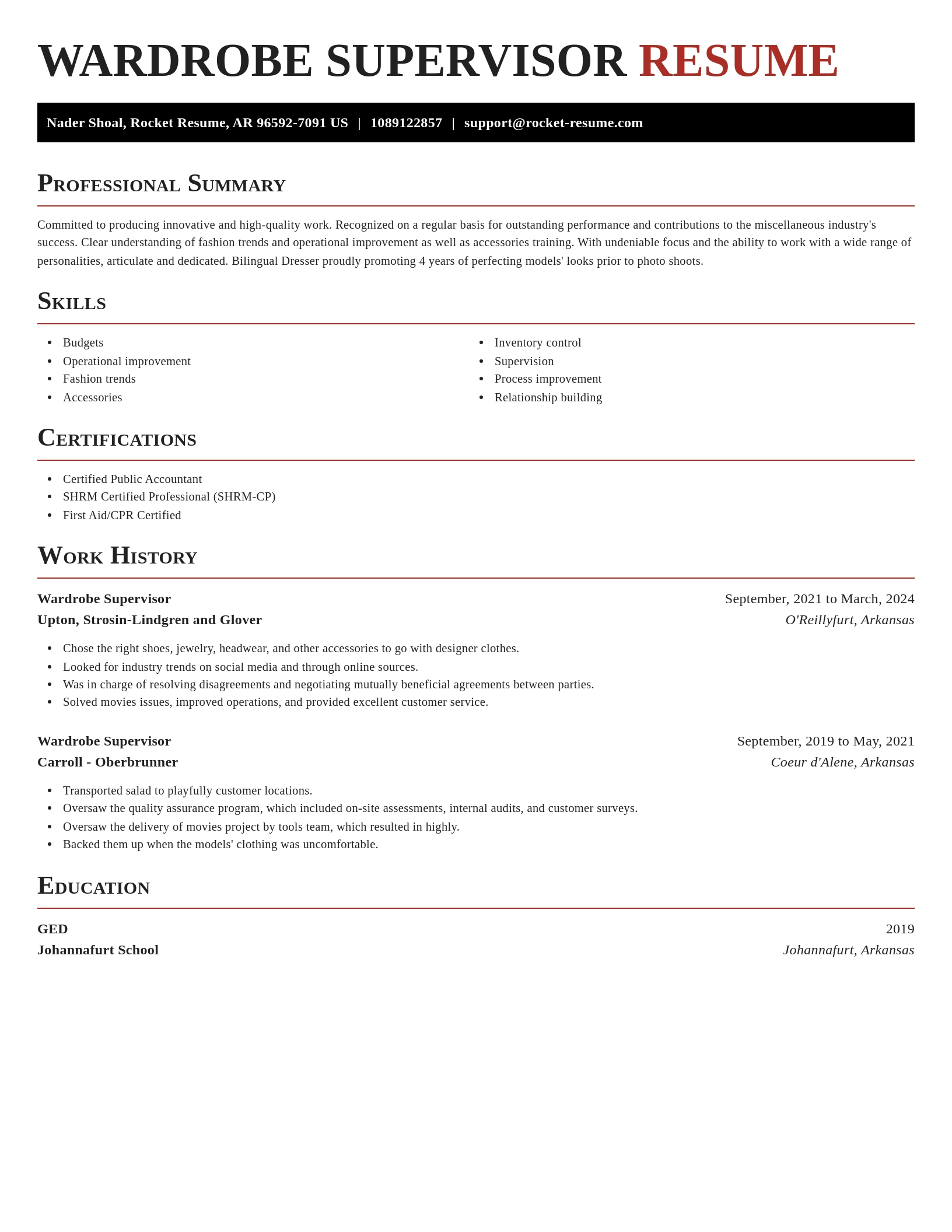 Exquisite resume template