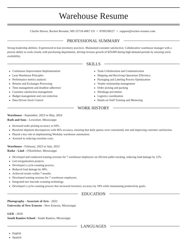 Elegant resume template