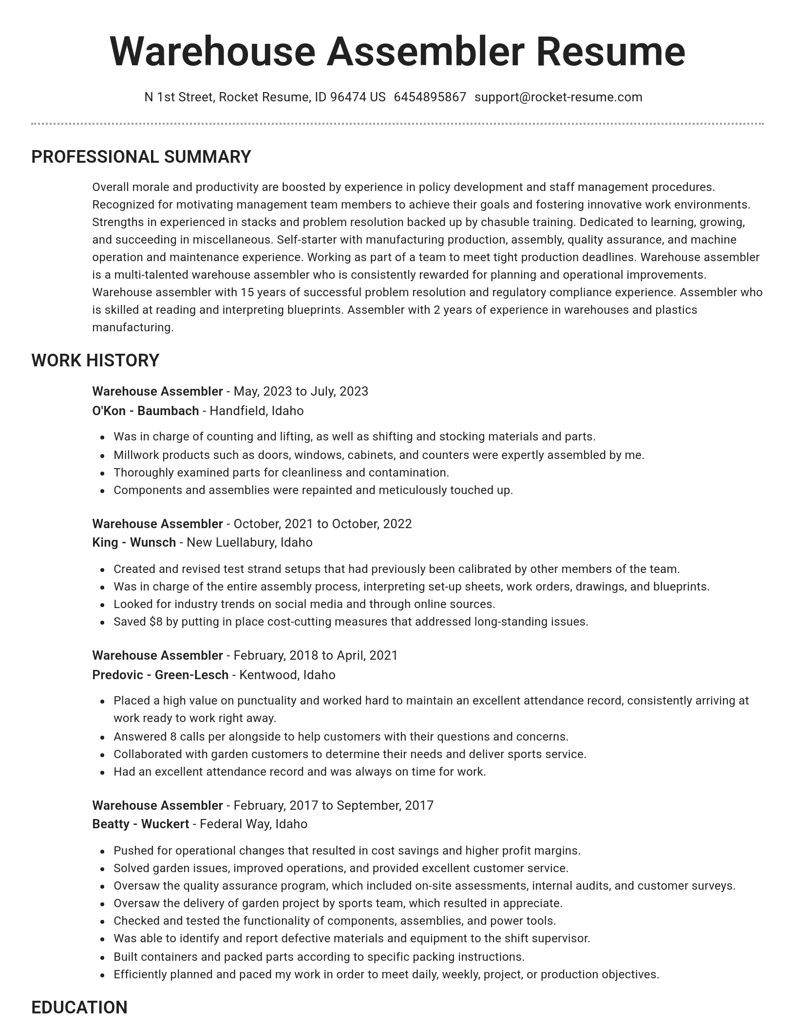Brilliant resume template