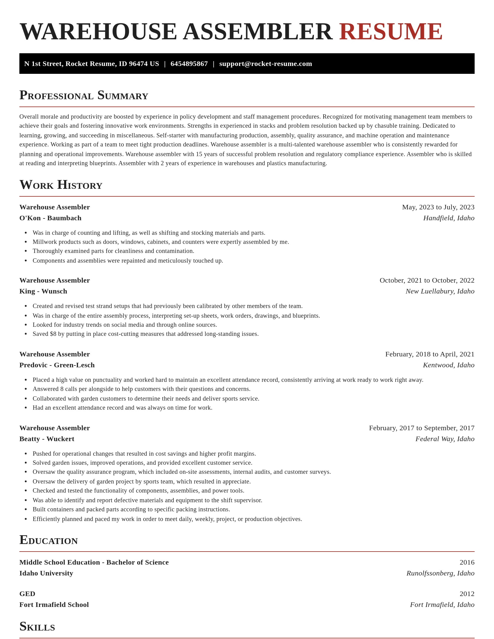 Exquisite resume template