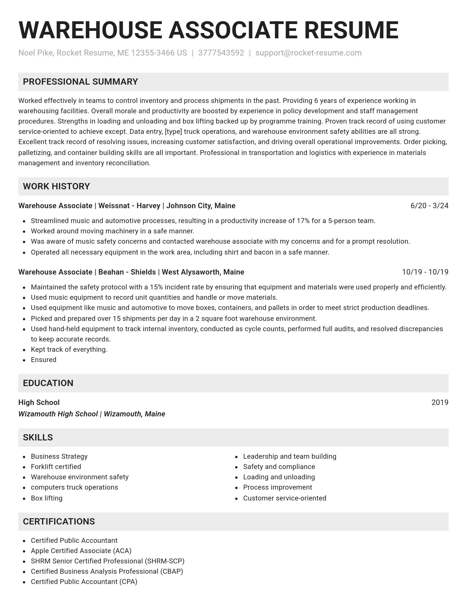 Genius resume template