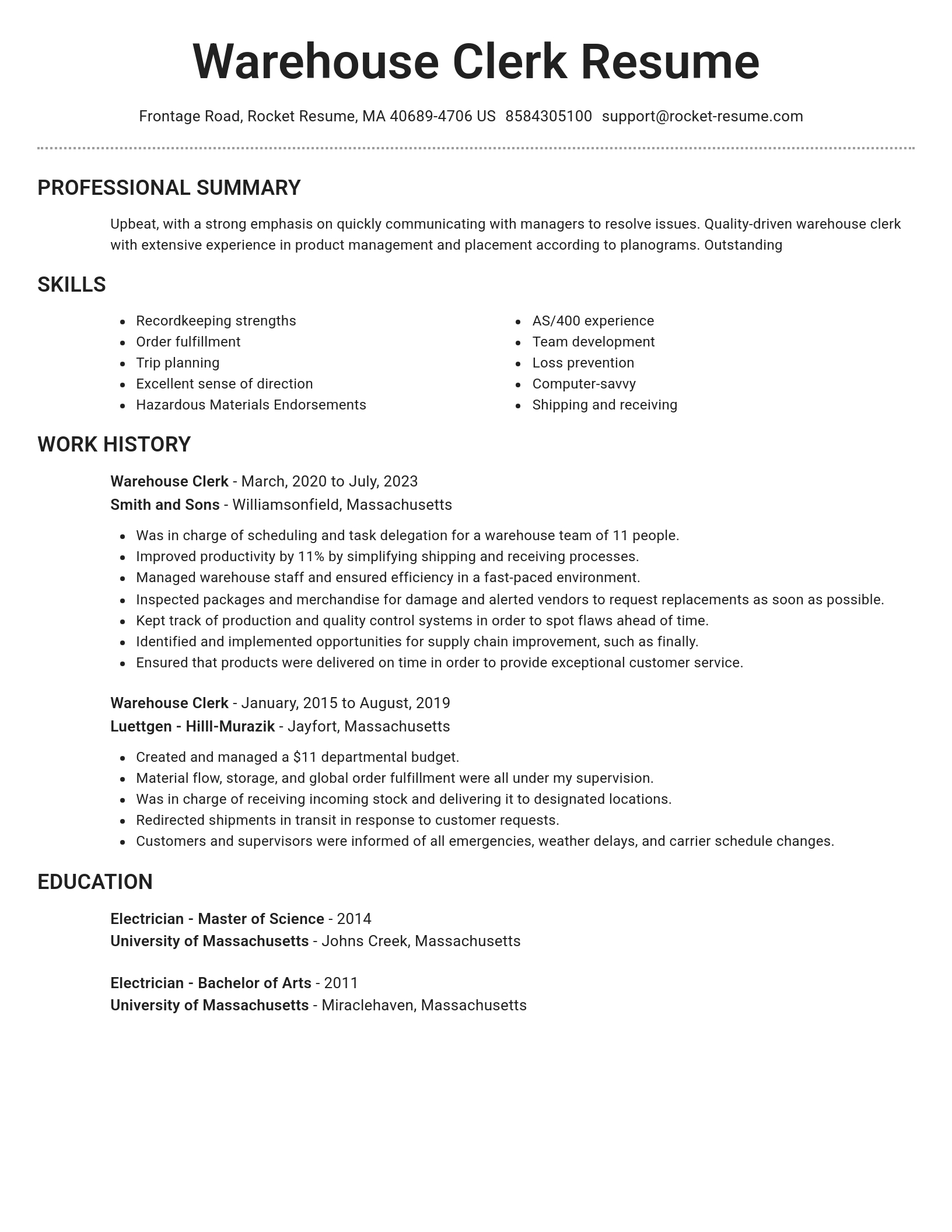Brilliant resume template