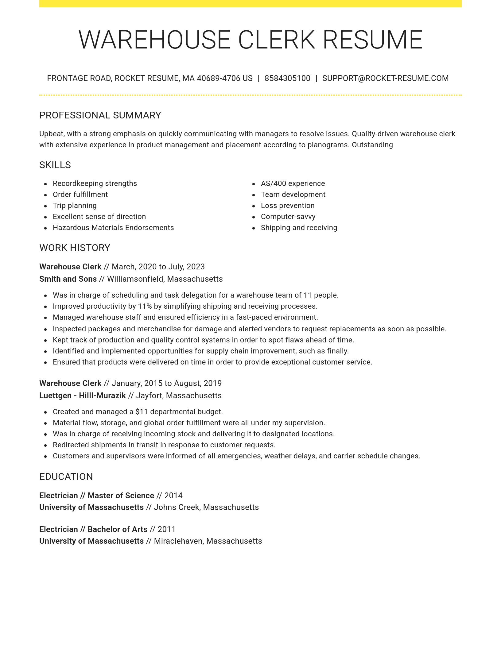 Grand resume template