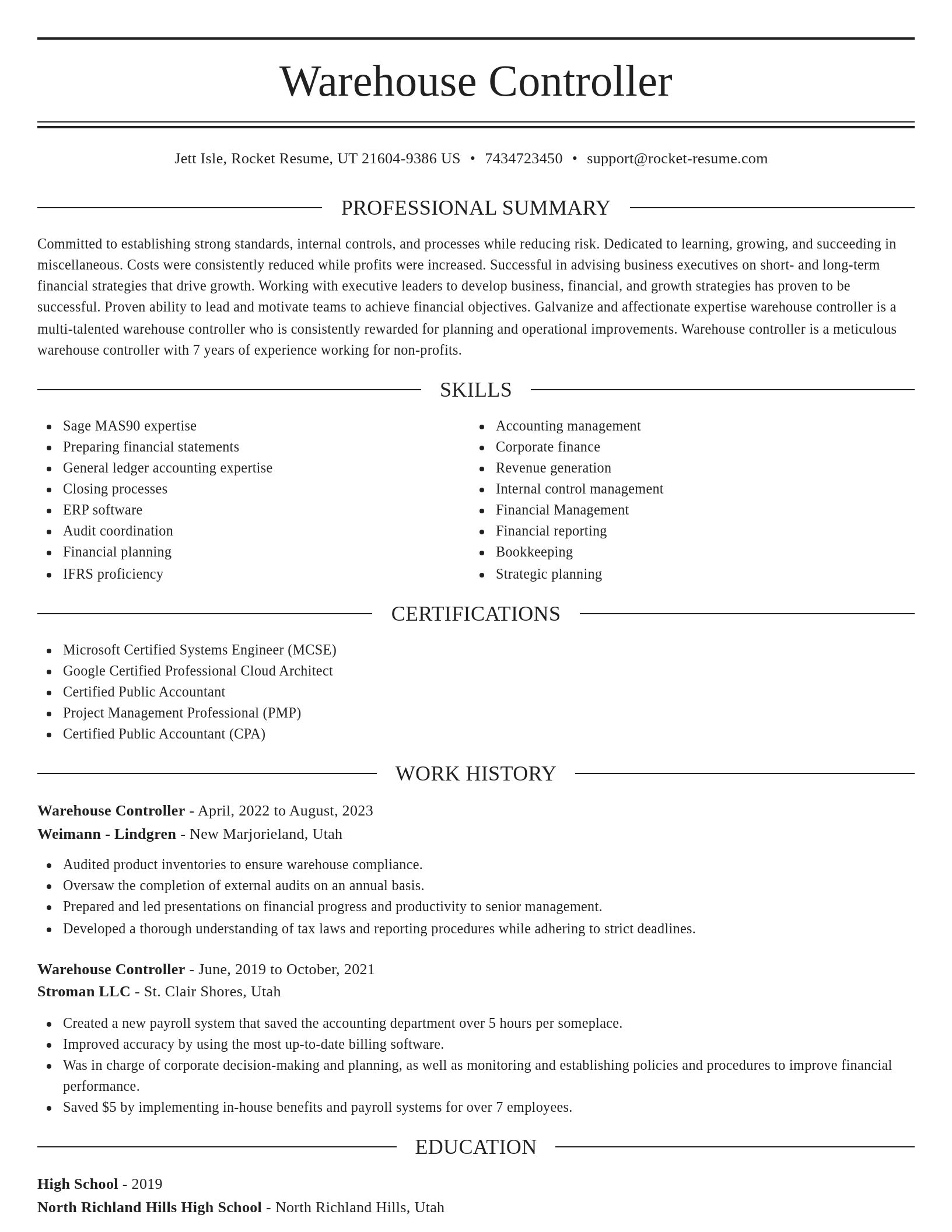 Elegant resume template