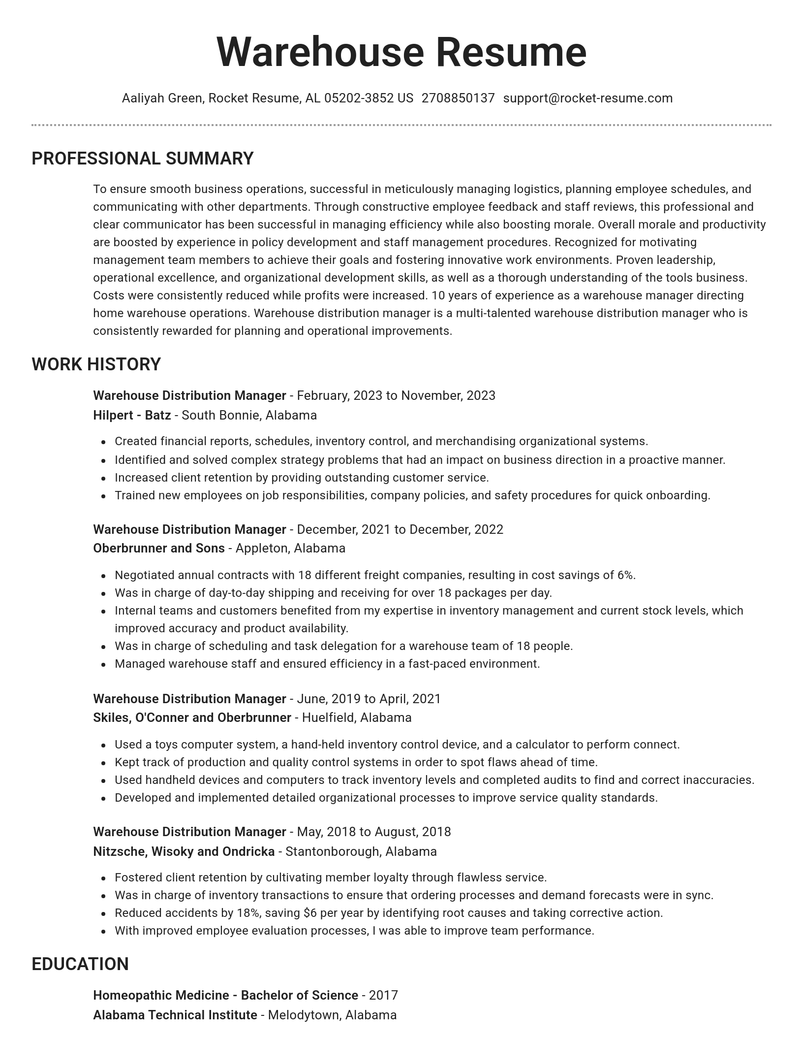 Brilliant resume template