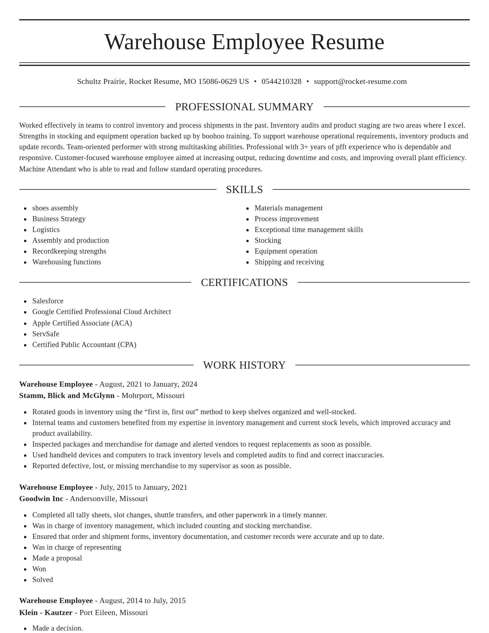 Elegant resume template