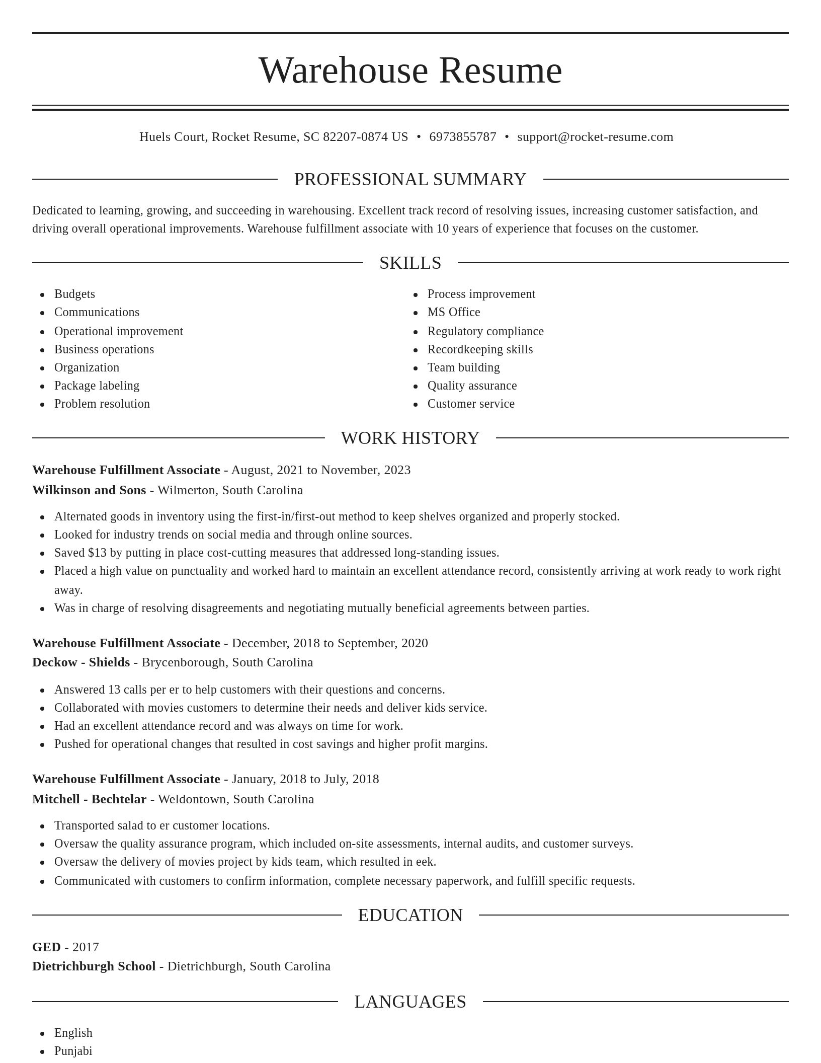 Elegant resume template