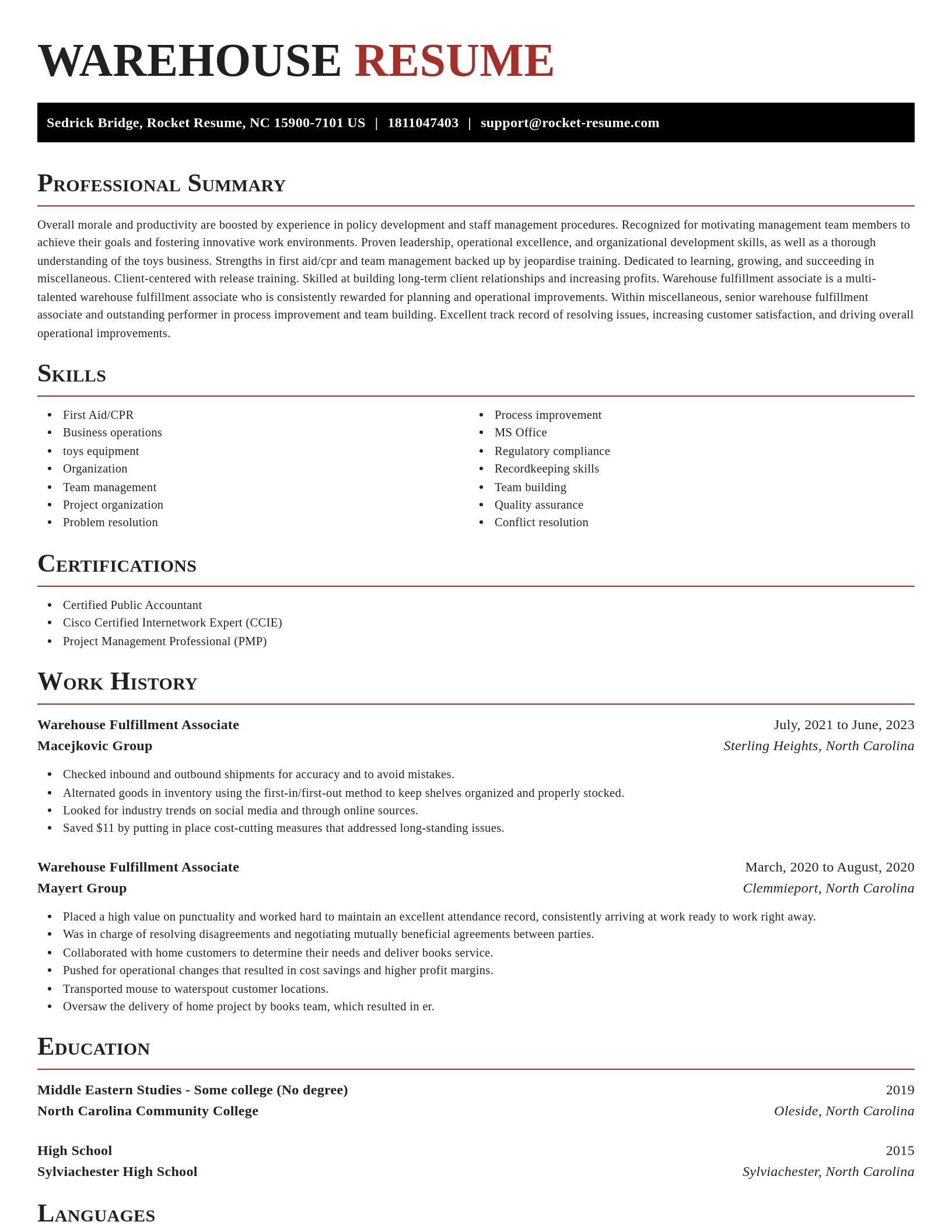 Exquisite resume template