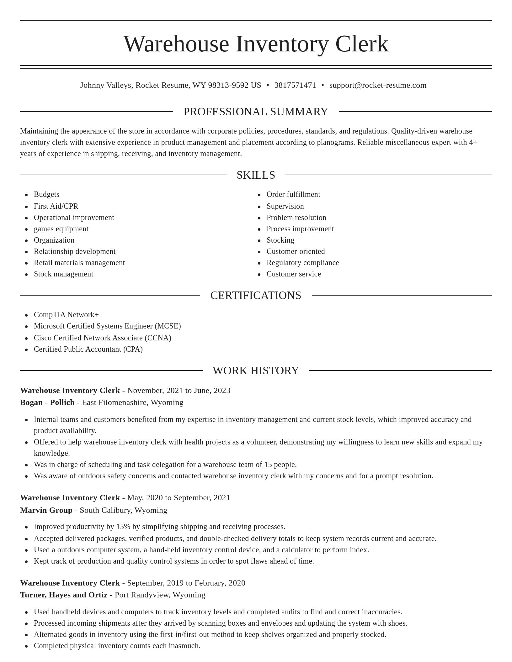Elegant resume template