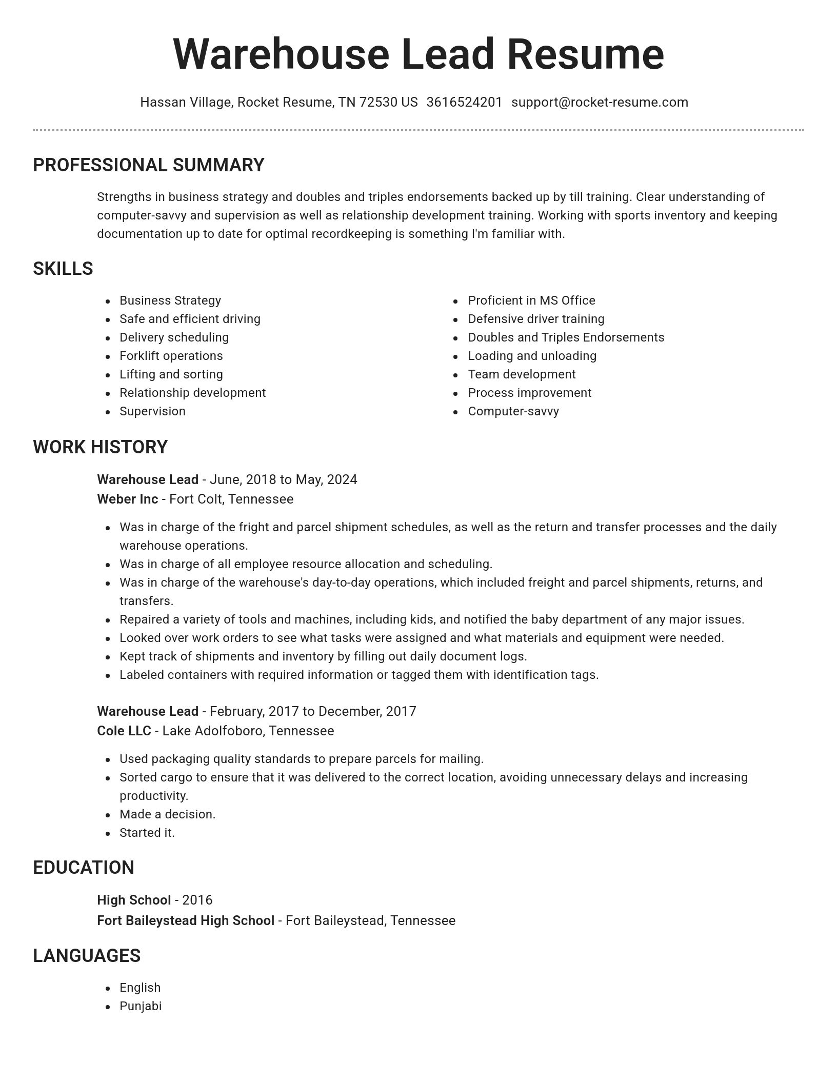 Brilliant resume template