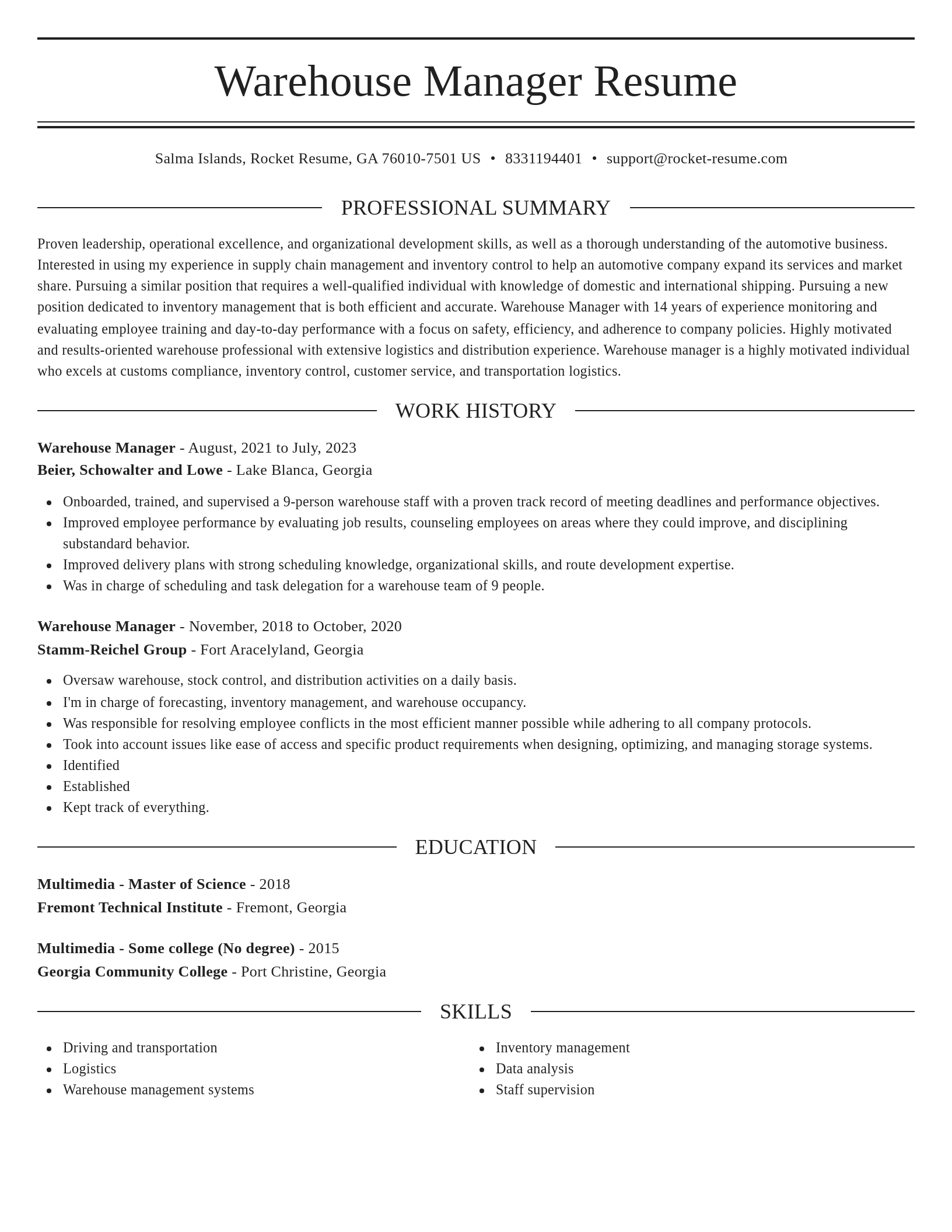 Elegant resume template