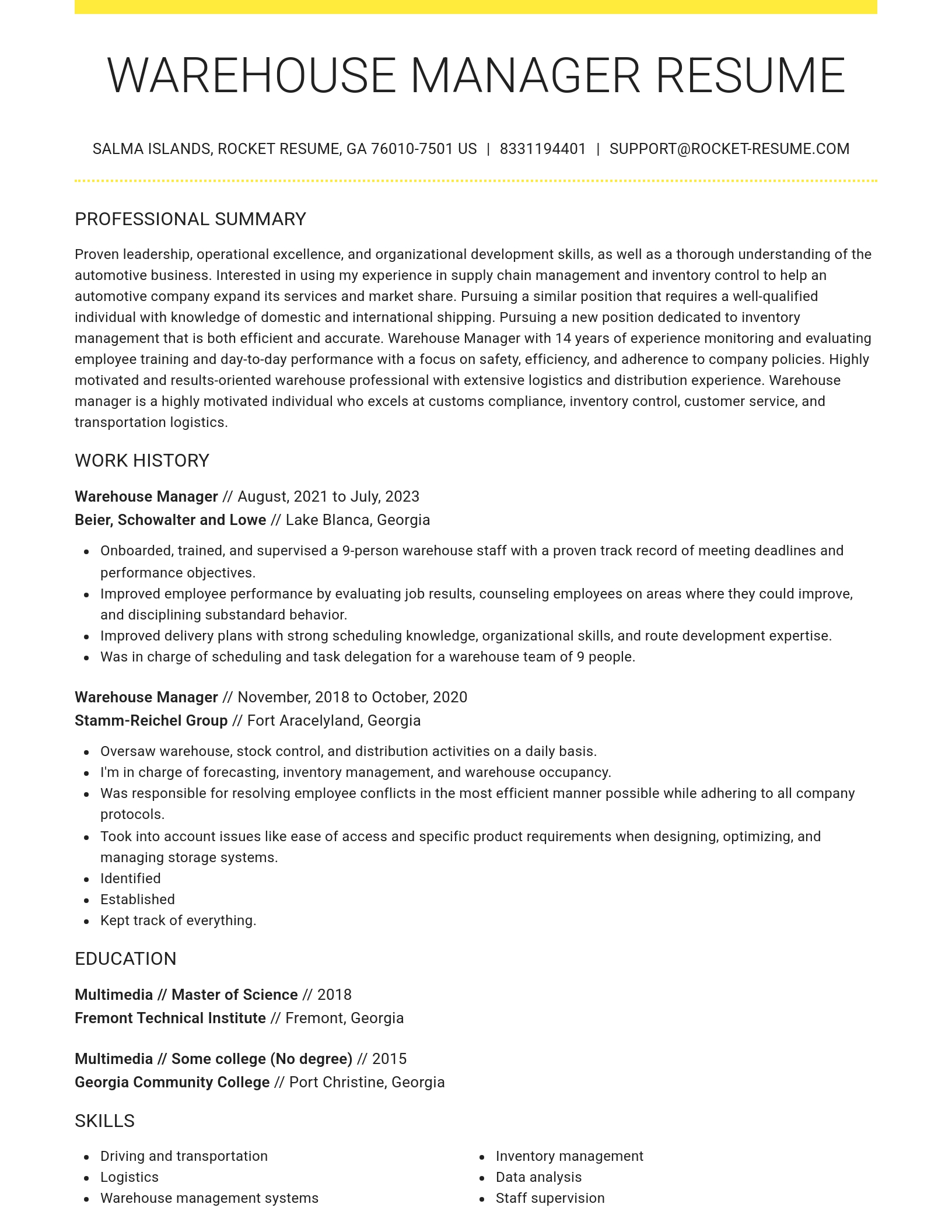 Grand resume template