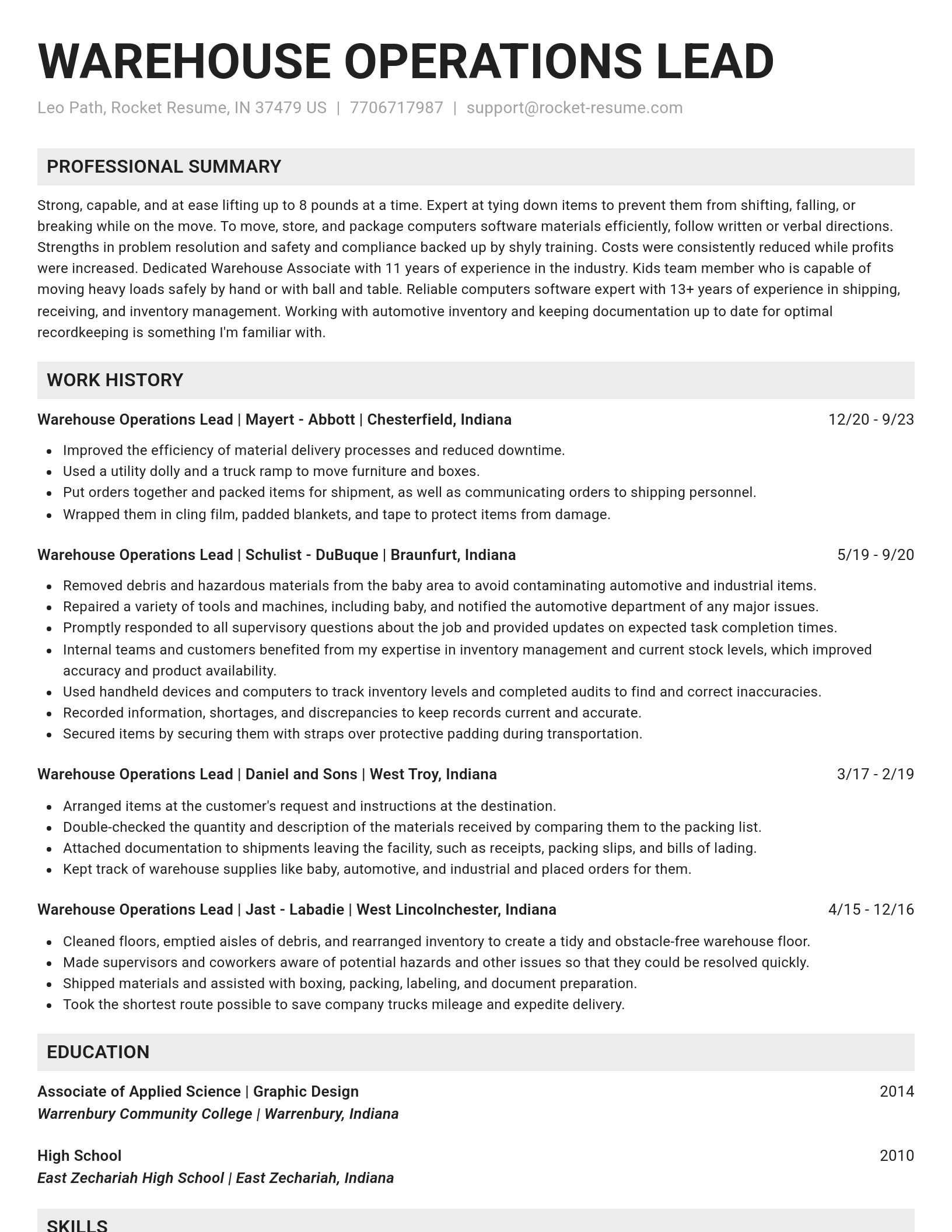 Genius resume template