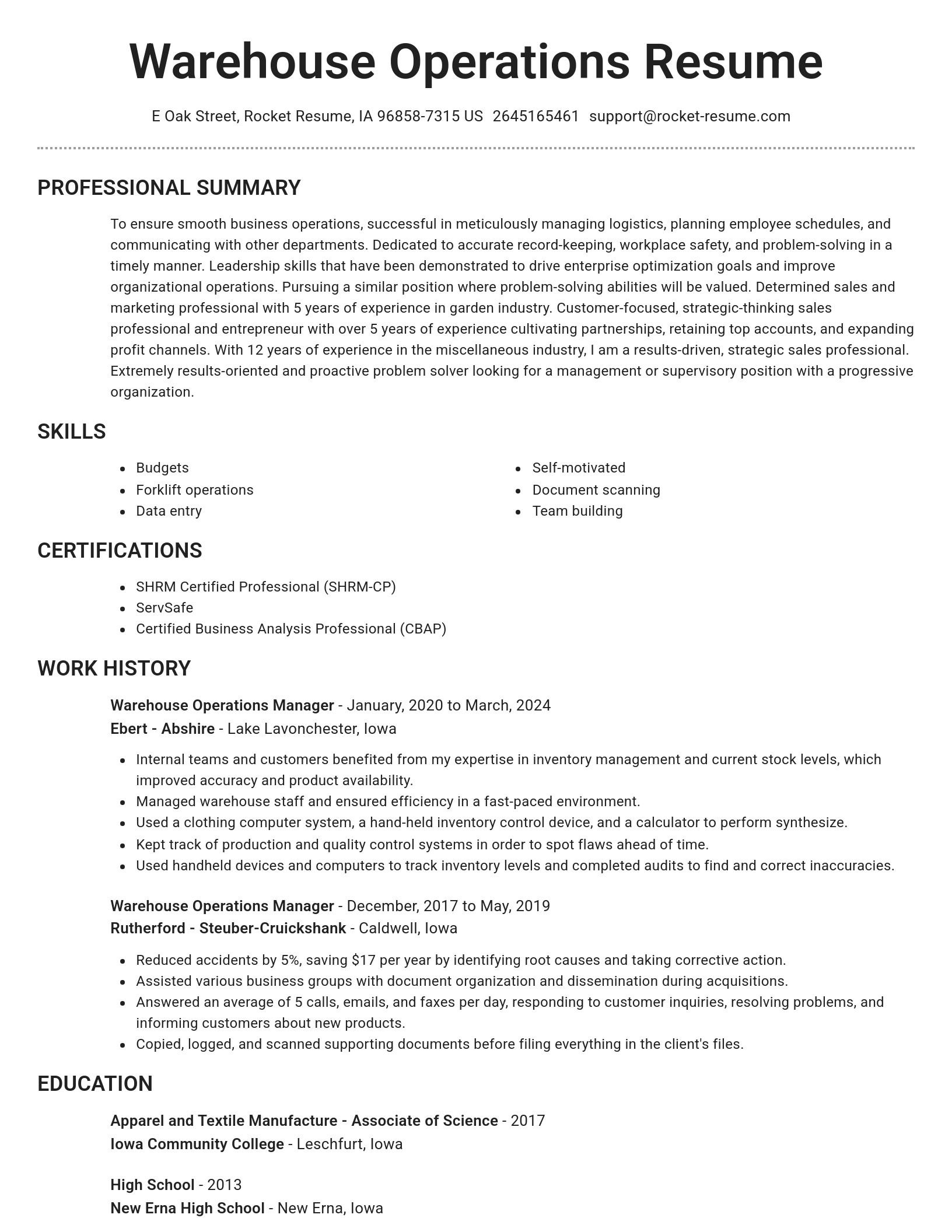 Brilliant resume template