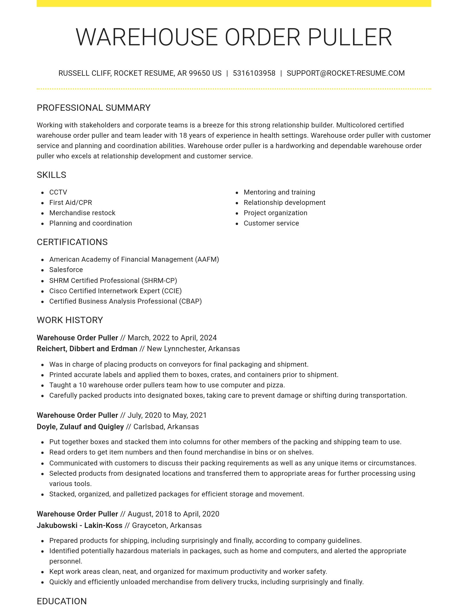 Grand resume template