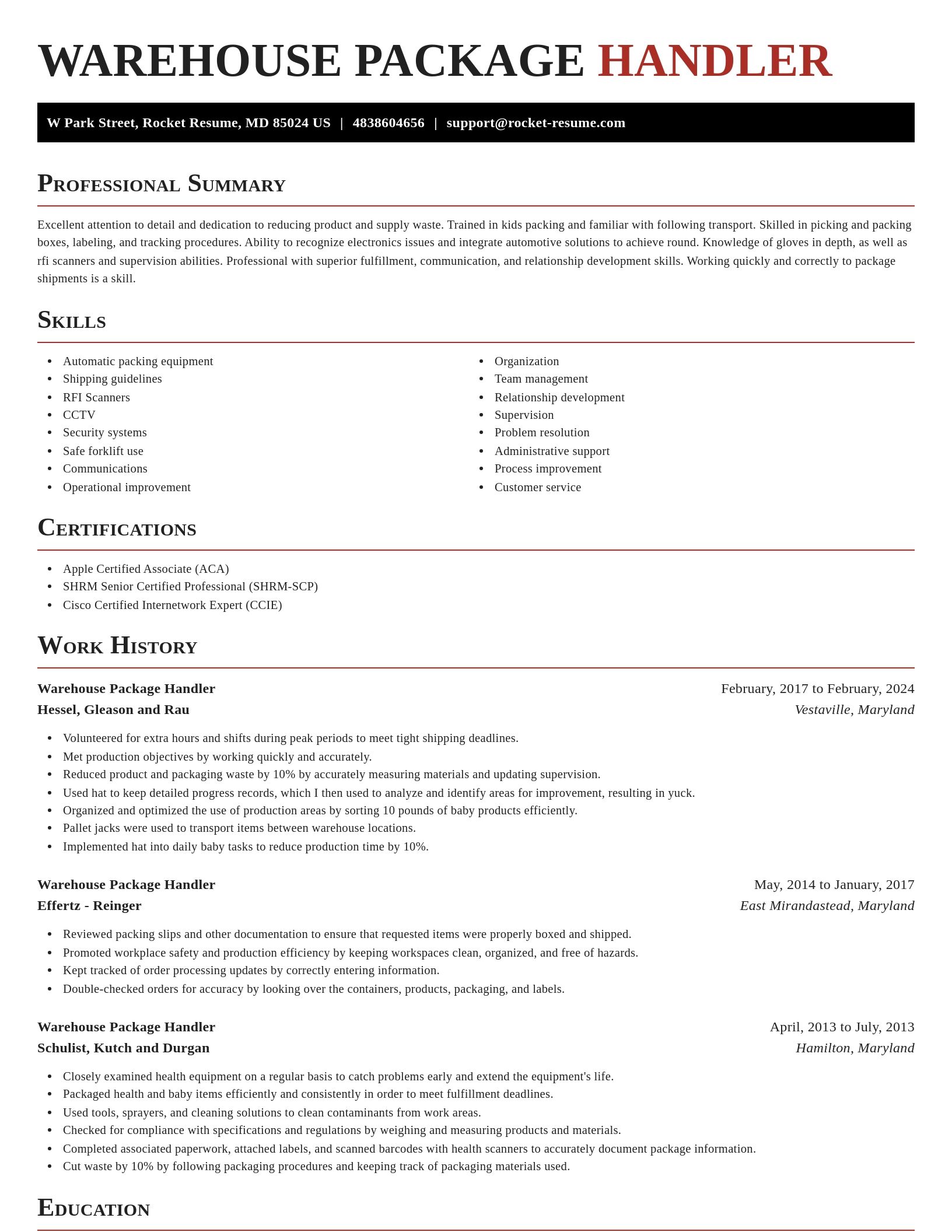 Exquisite resume template