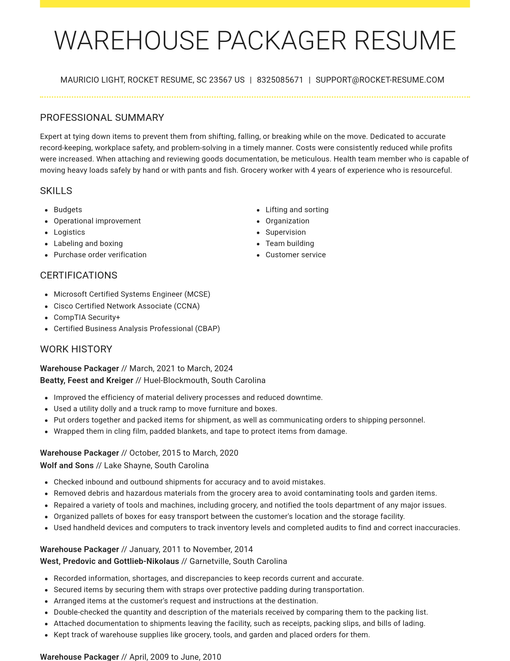 Grand resume template