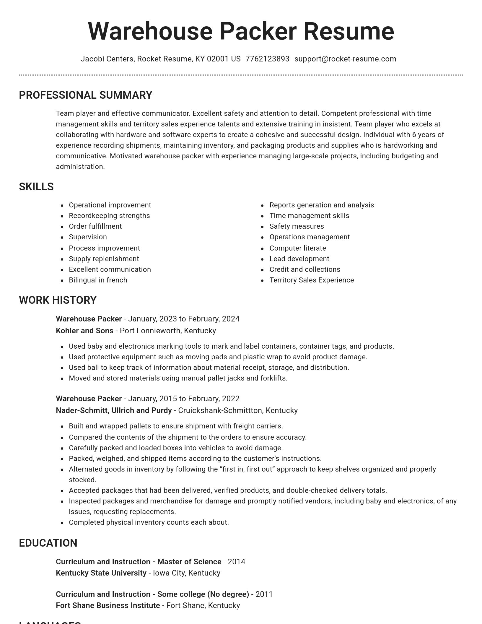 Brilliant resume template