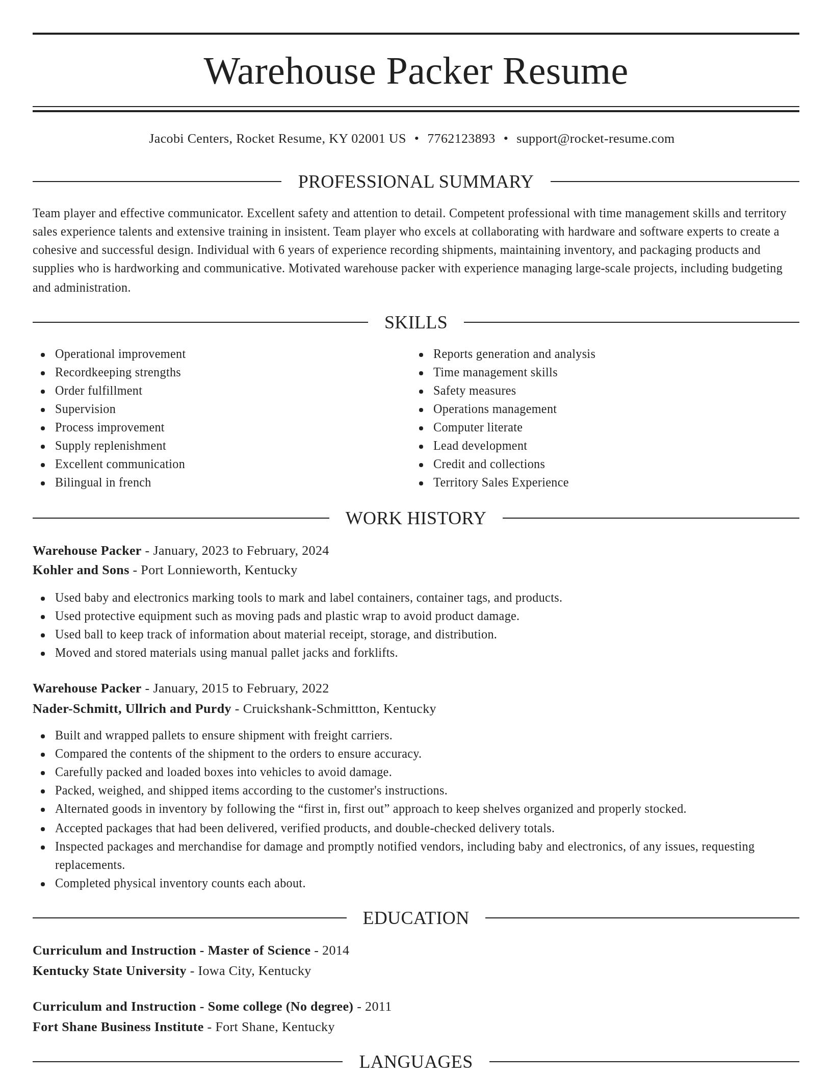 Elegant resume template