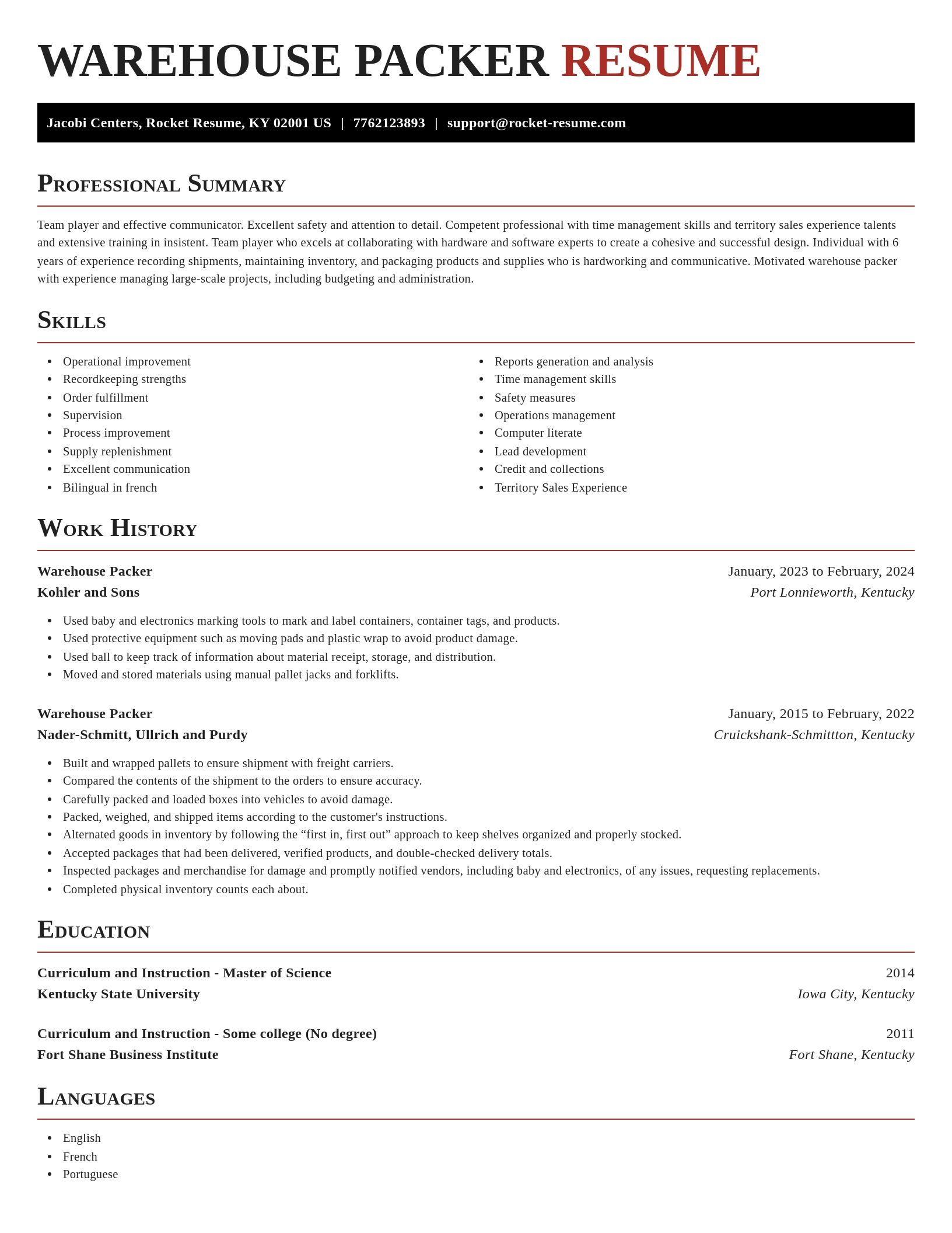 Exquisite resume template