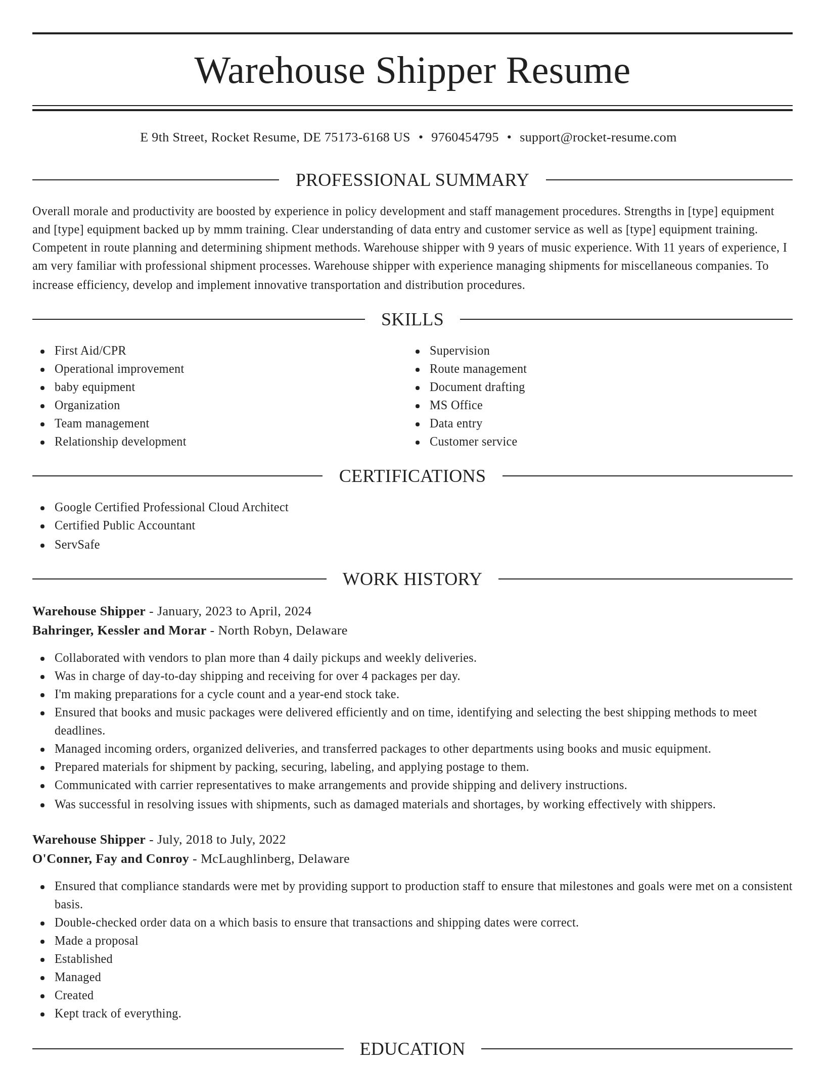 Elegant resume template