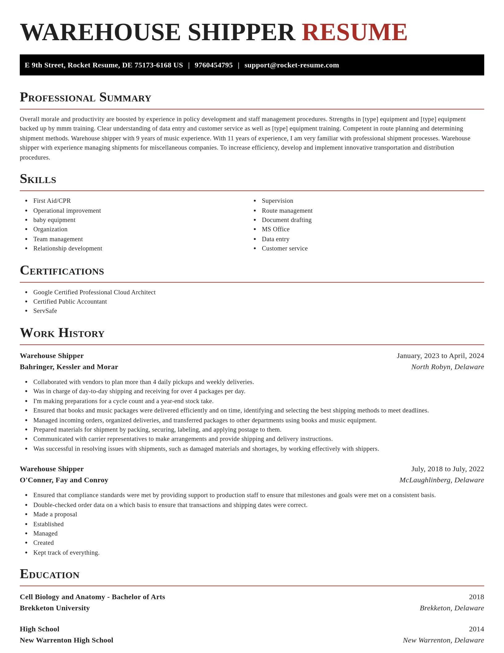 Exquisite resume template