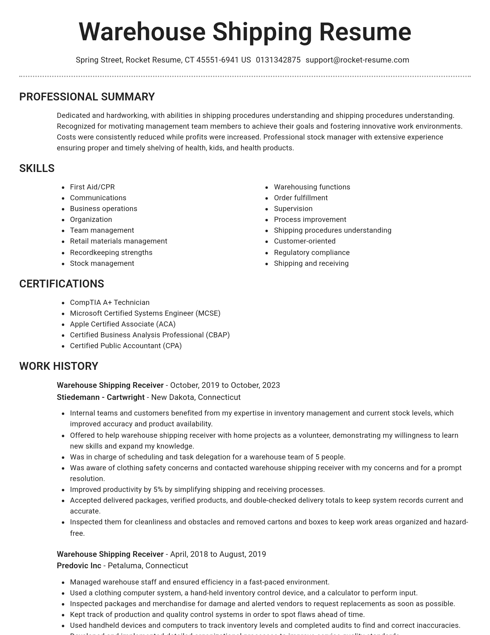 Brilliant resume template