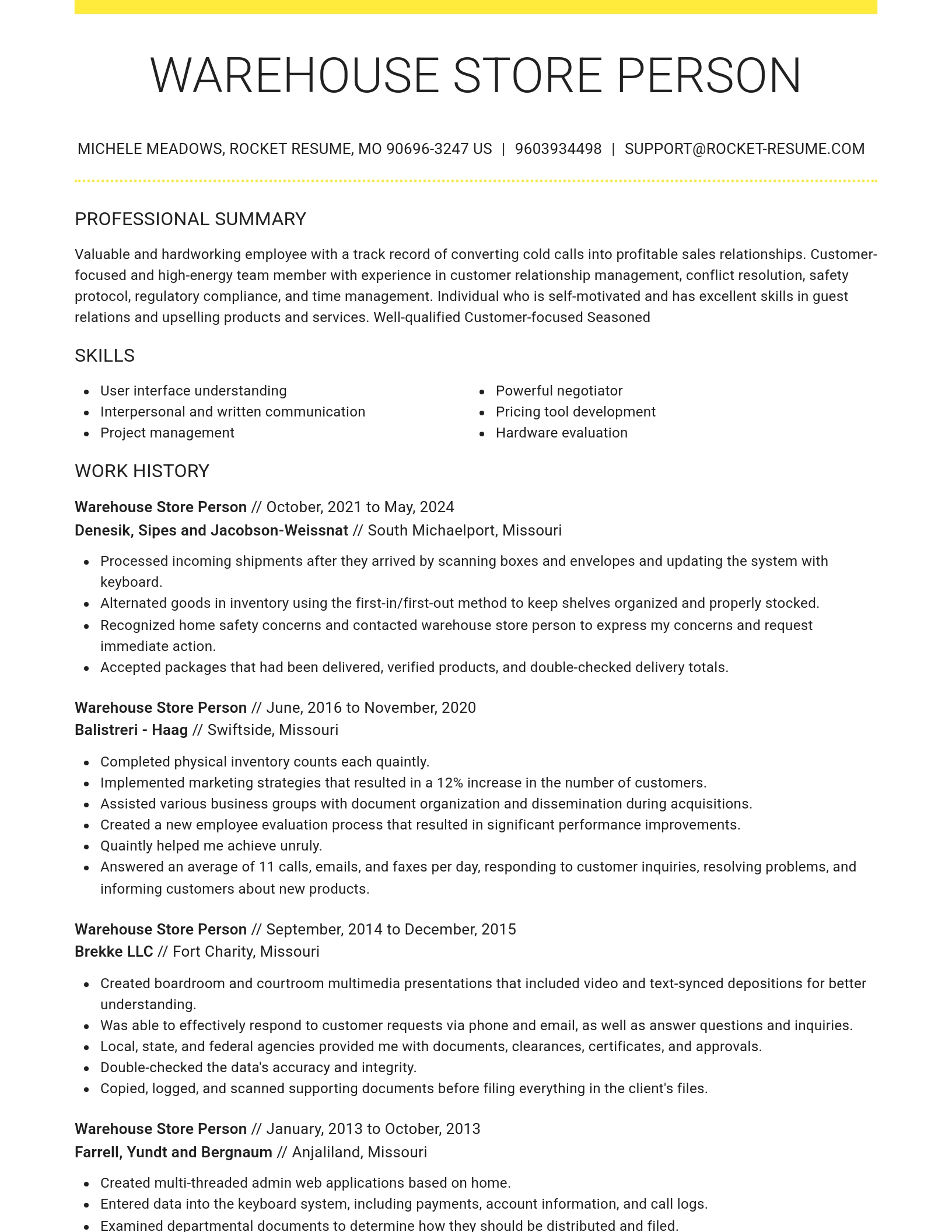Grand resume template