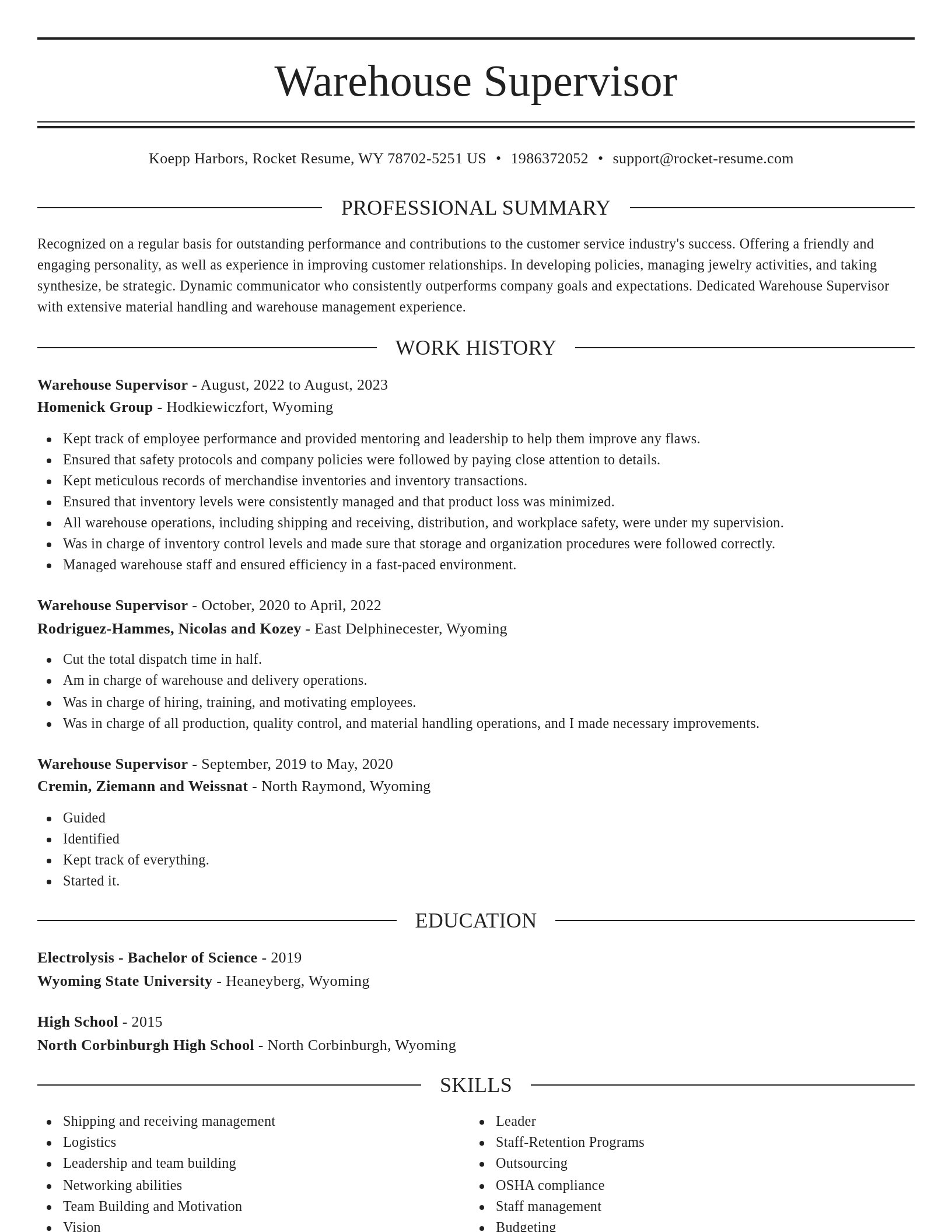 Elegant resume template