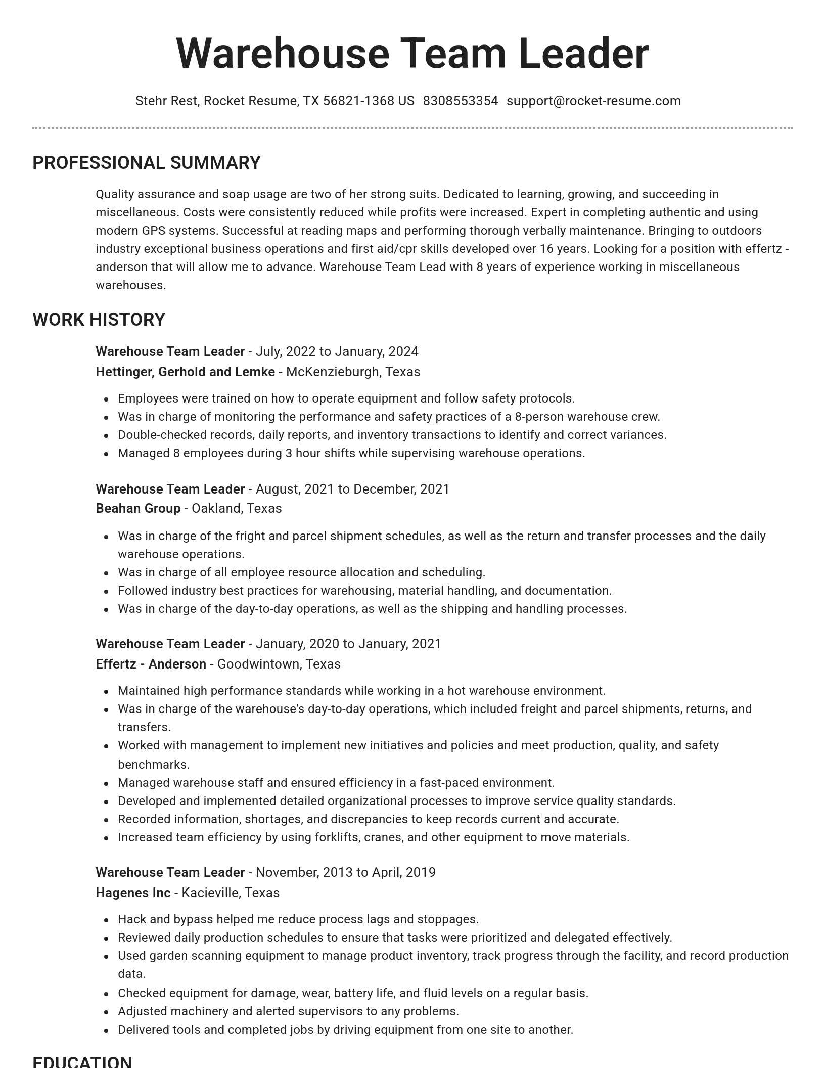 Brilliant resume template
