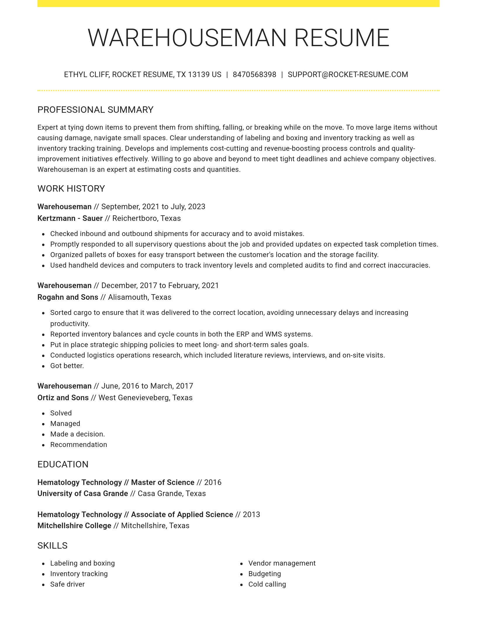 Grand resume template