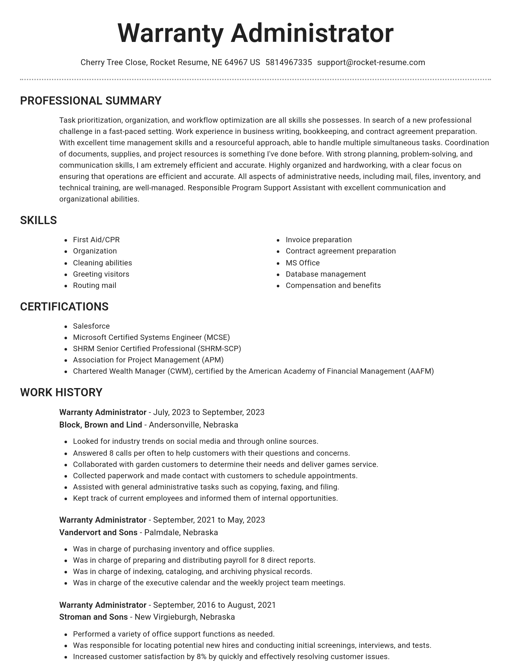 Brilliant resume template