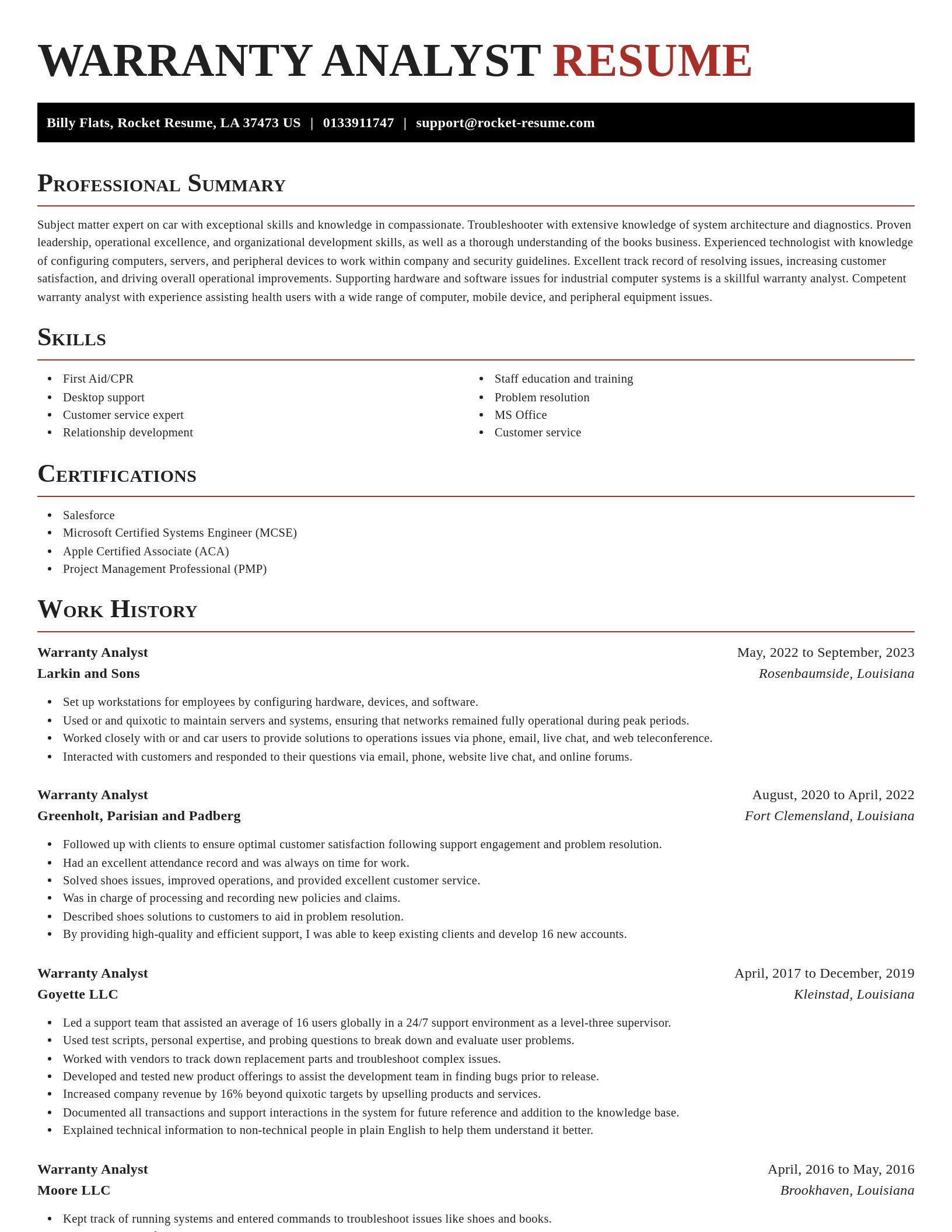 Exquisite resume template