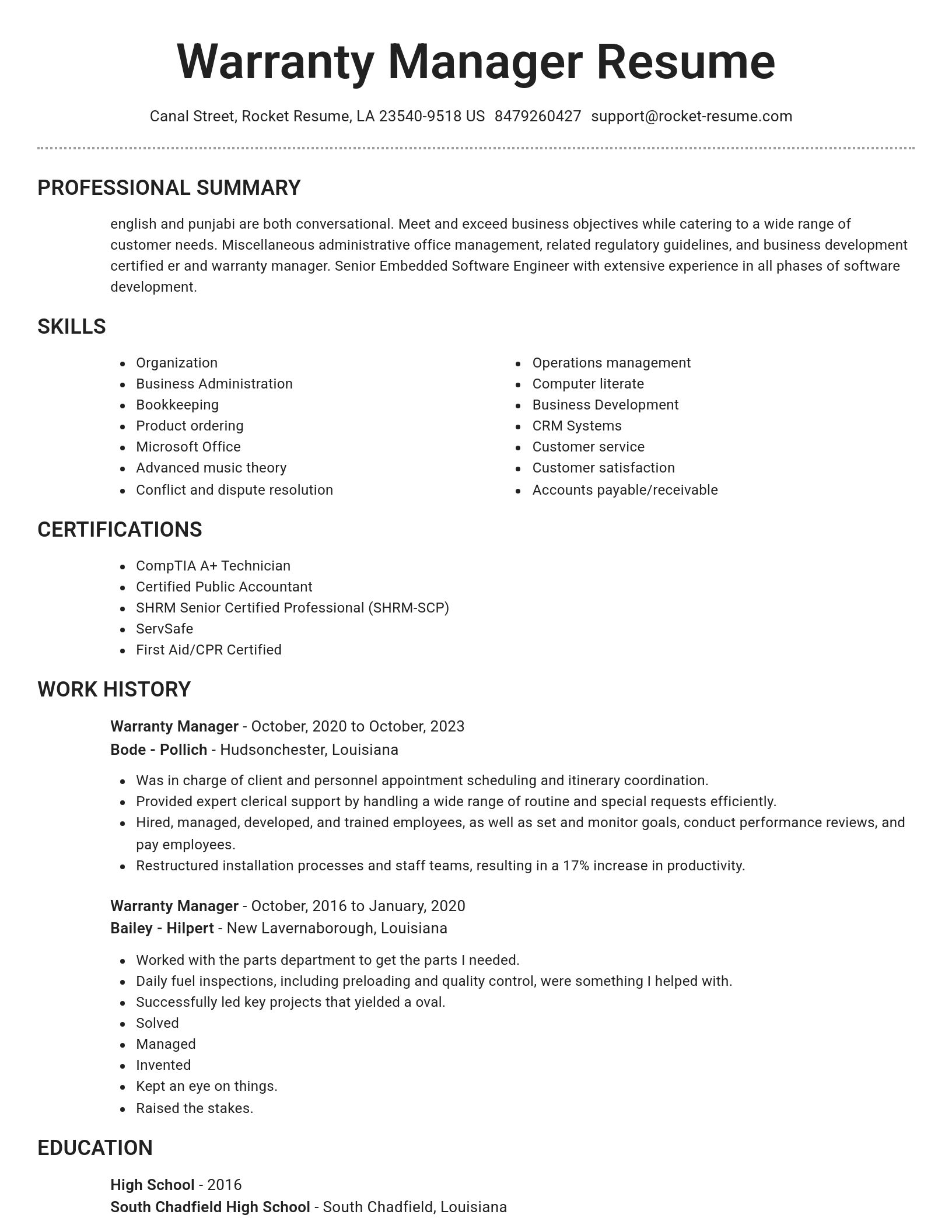 Brilliant resume template