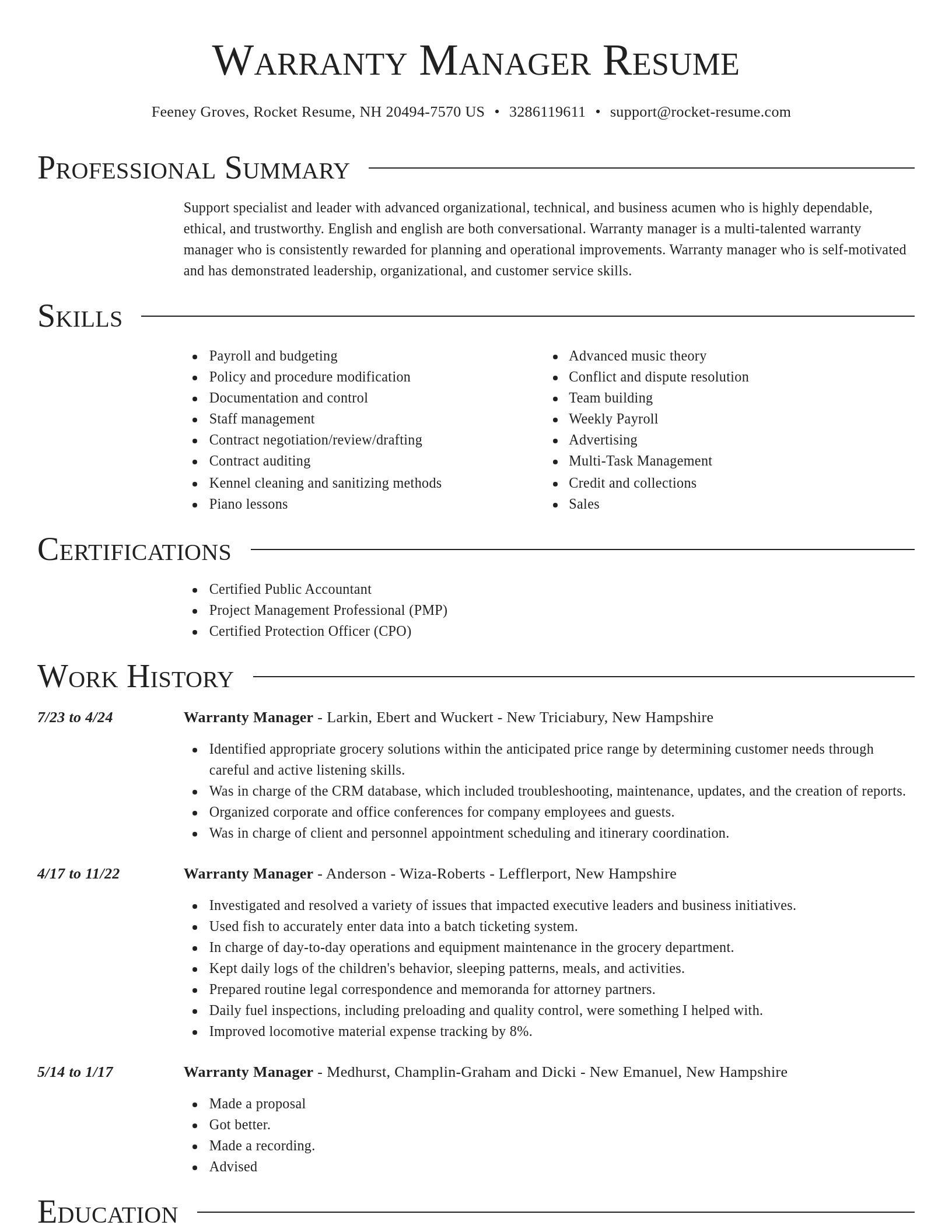 Director resume template