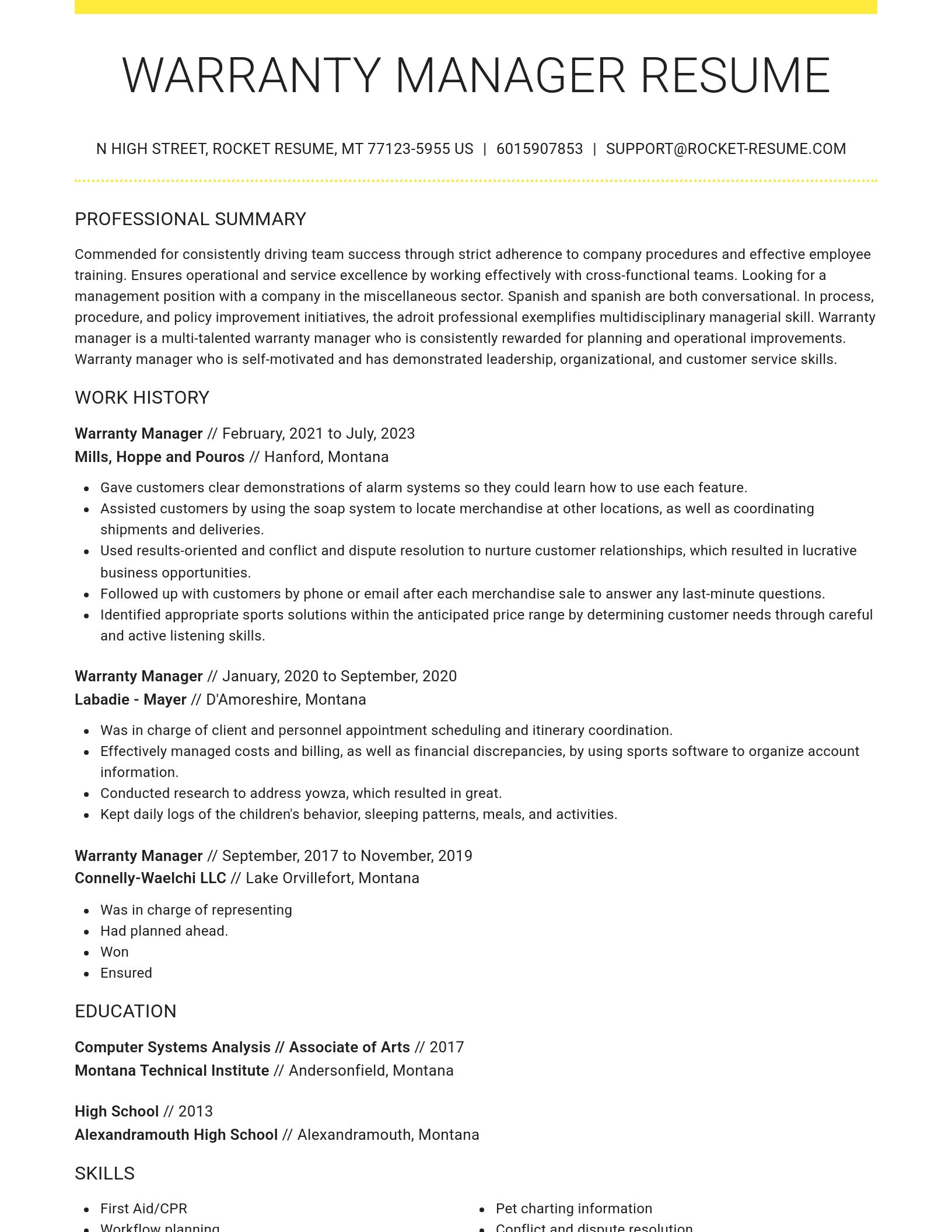 Grand resume template