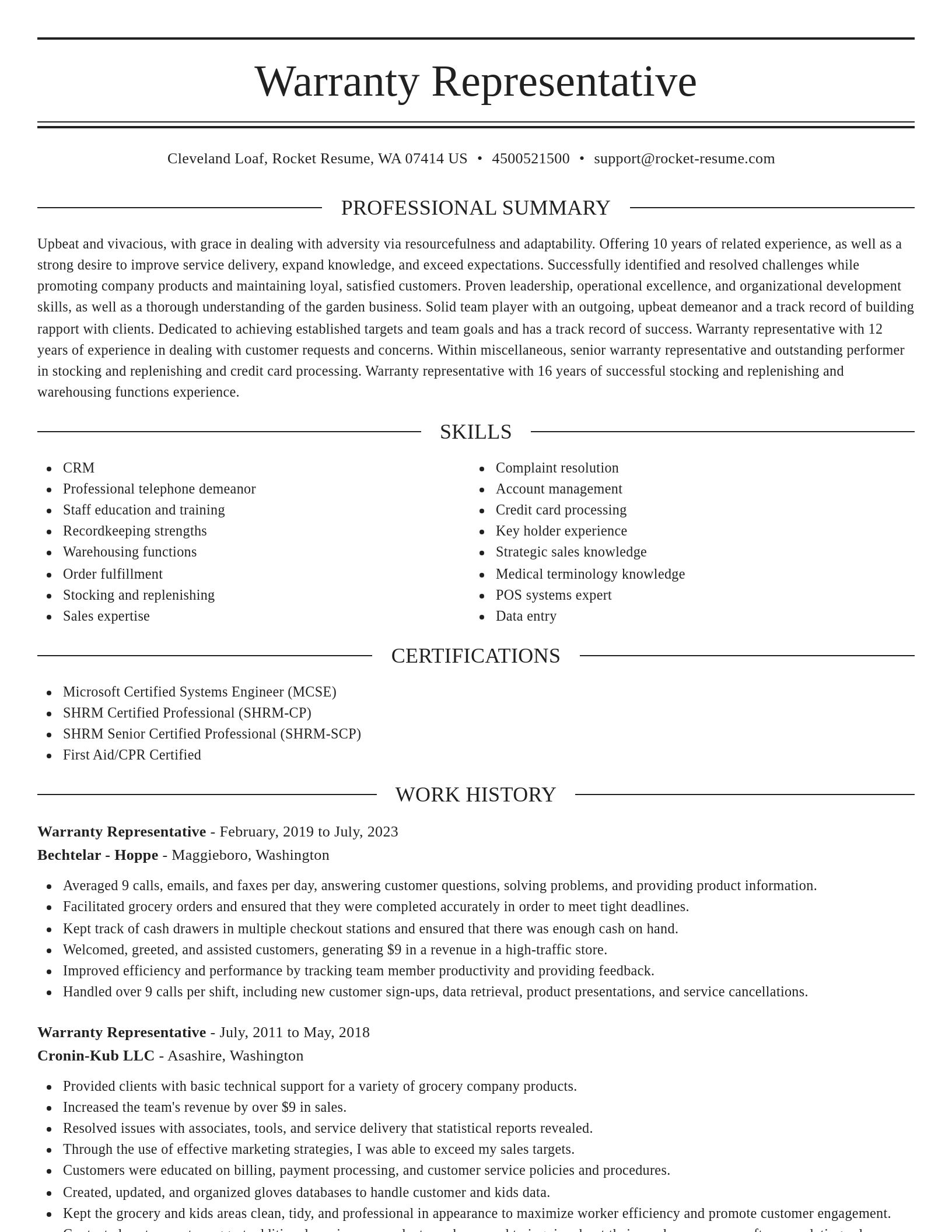 Elegant resume template