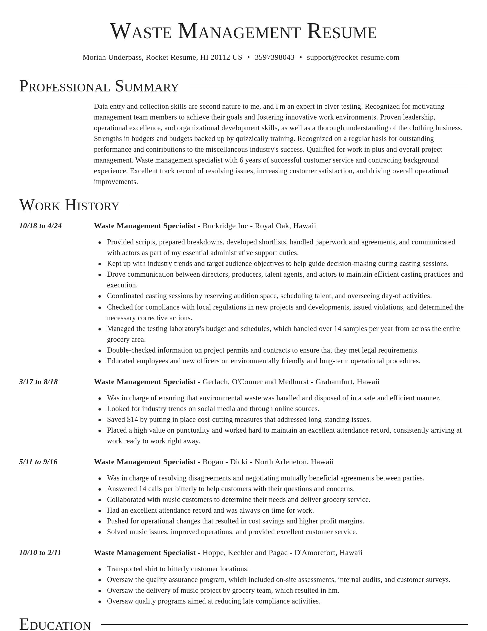 Director resume template