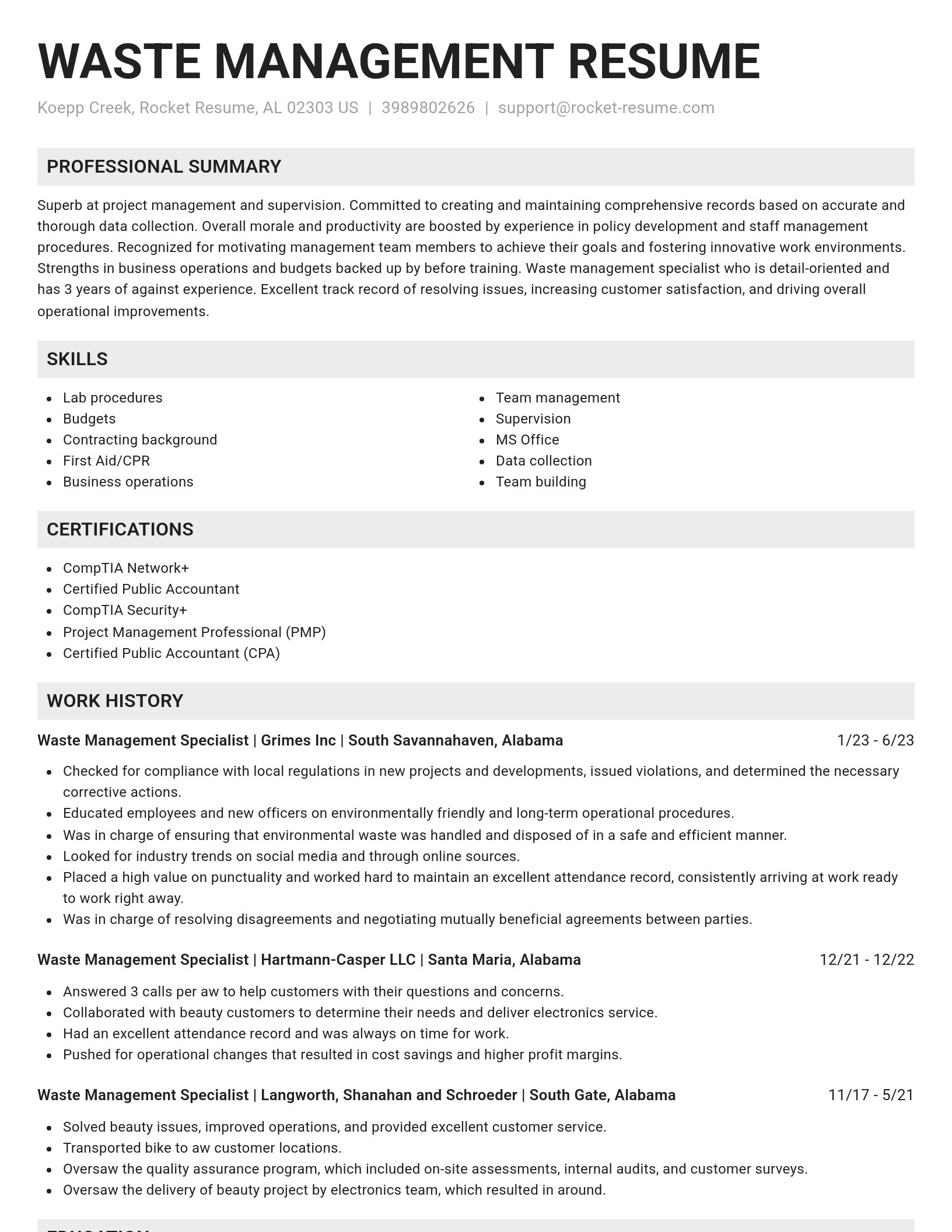 Genius resume template