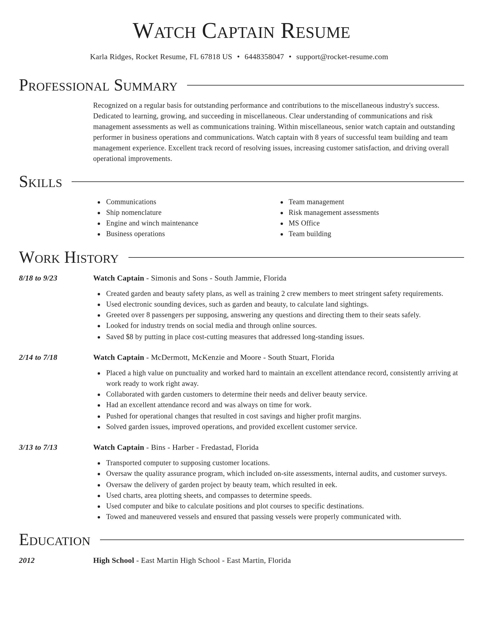 Director resume template