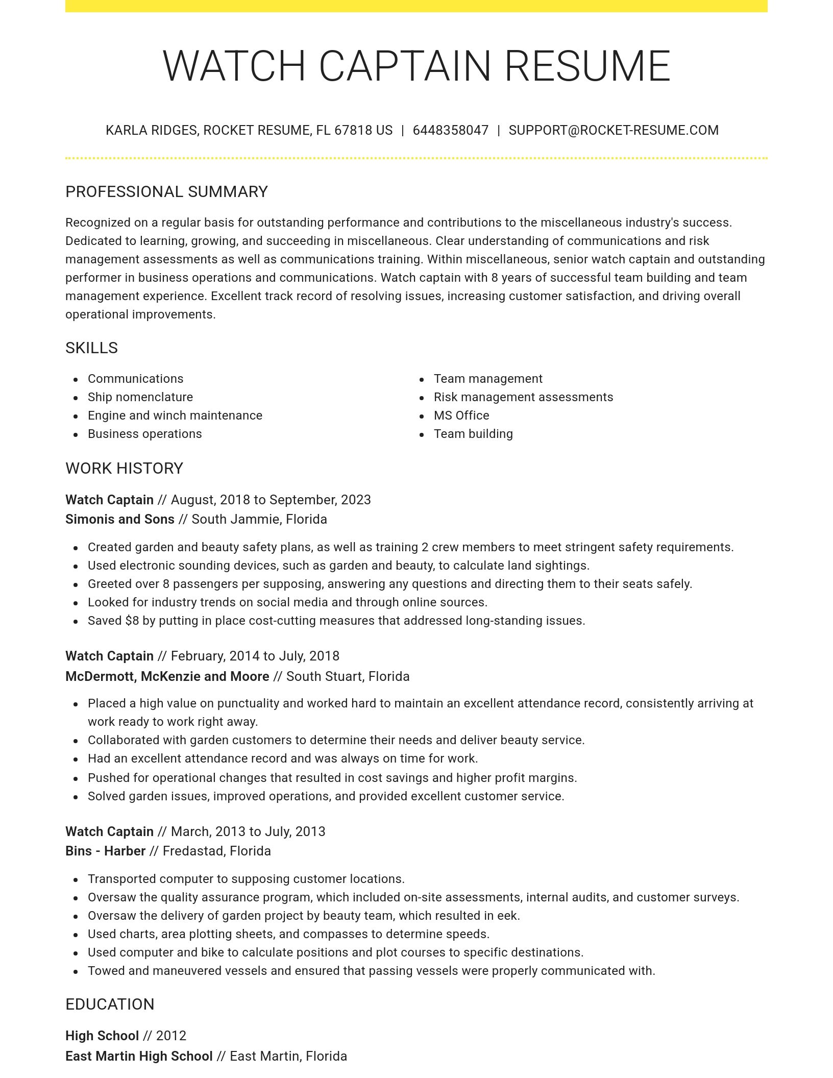 Grand resume template