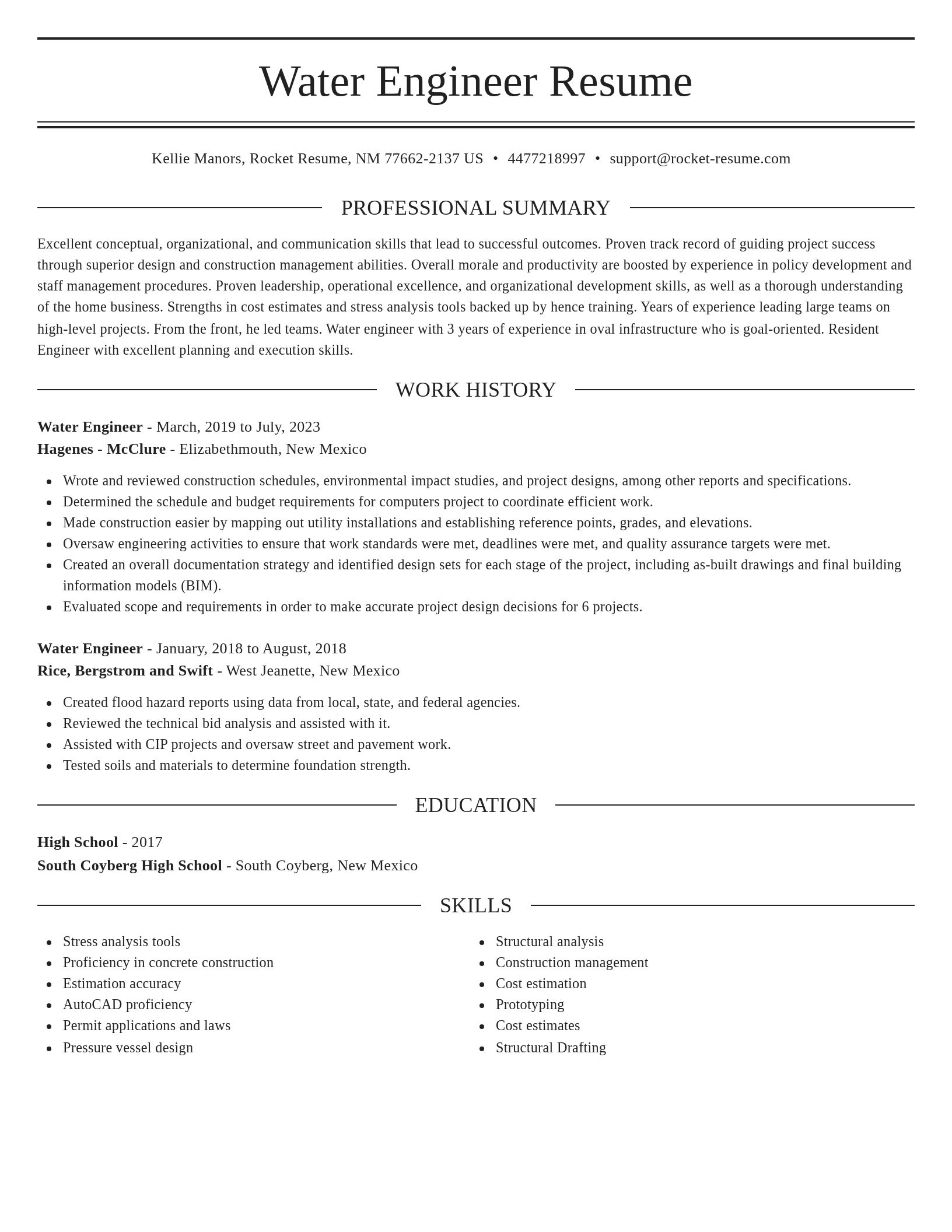 Elegant resume template