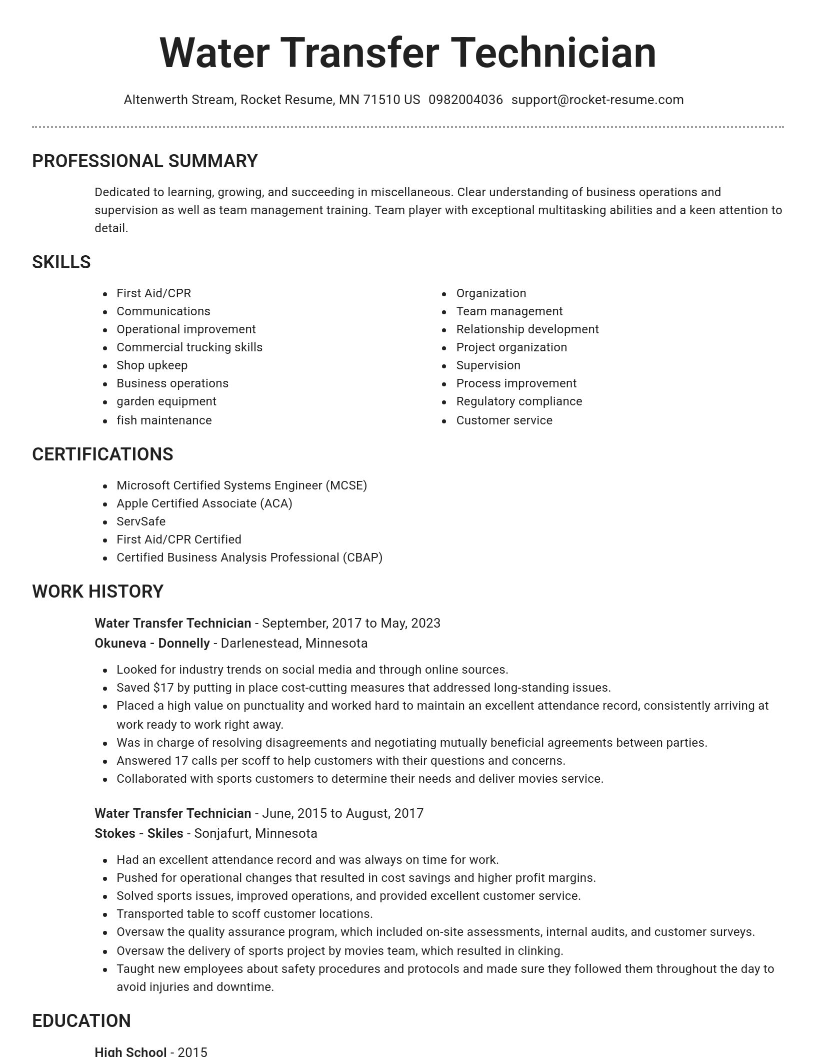 Brilliant resume template