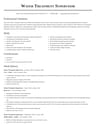 Water Treatment Supervisor resume template